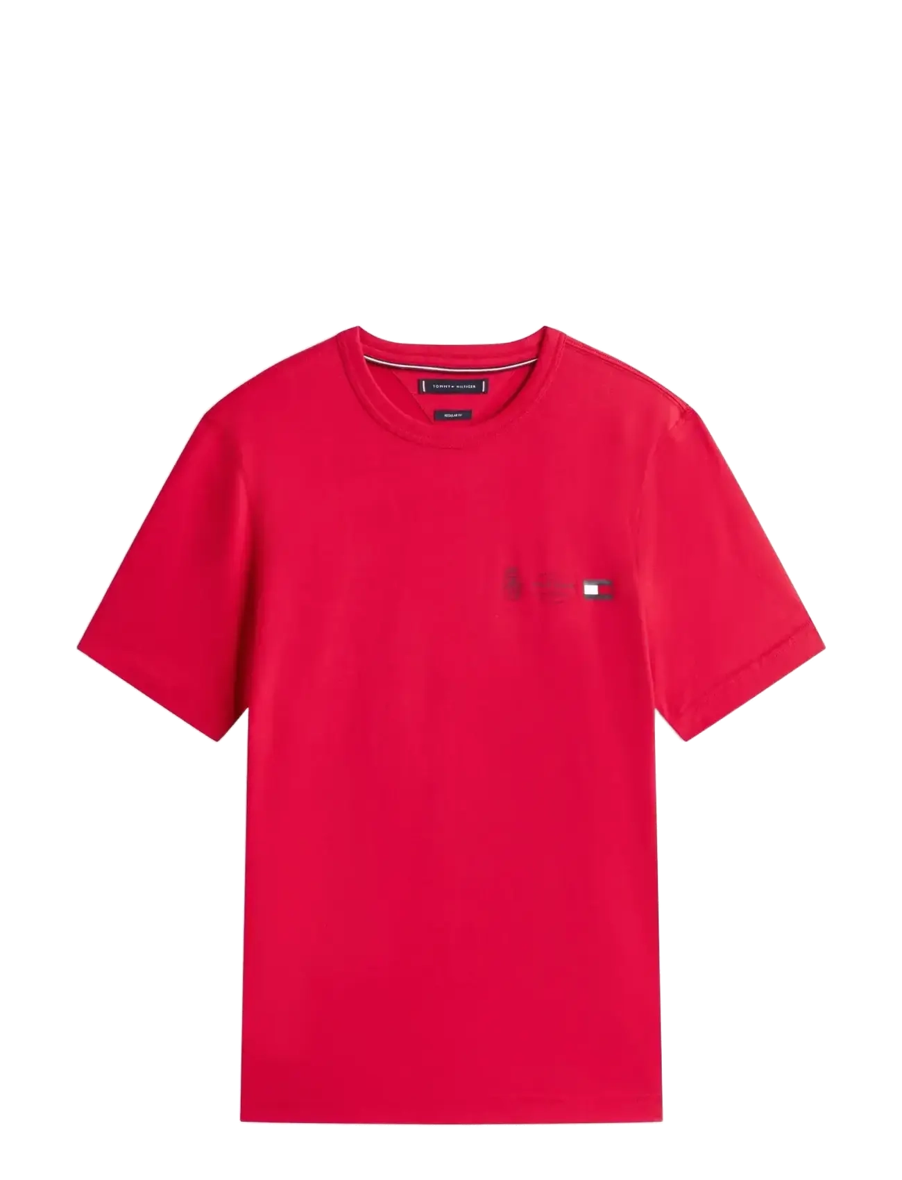 Tommy Hilfiger SMALL CREST OUTLINE TEE - Lühikeste varrukatega T-särgid - MEDIUM RED / red
