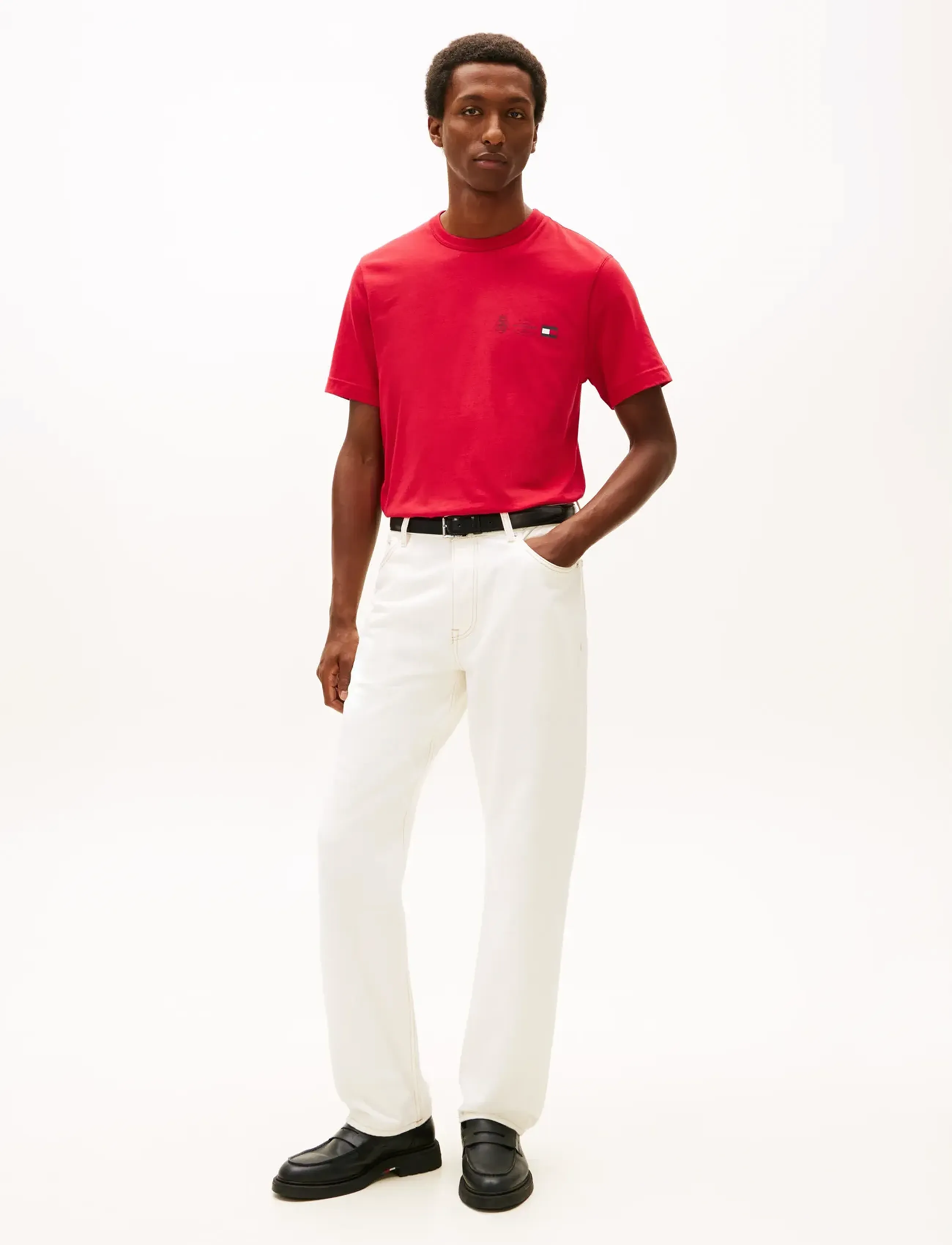 Tommy Hilfiger - SMALL CREST OUTLINE TEE - short-sleeved t-shirts - medium red - 2