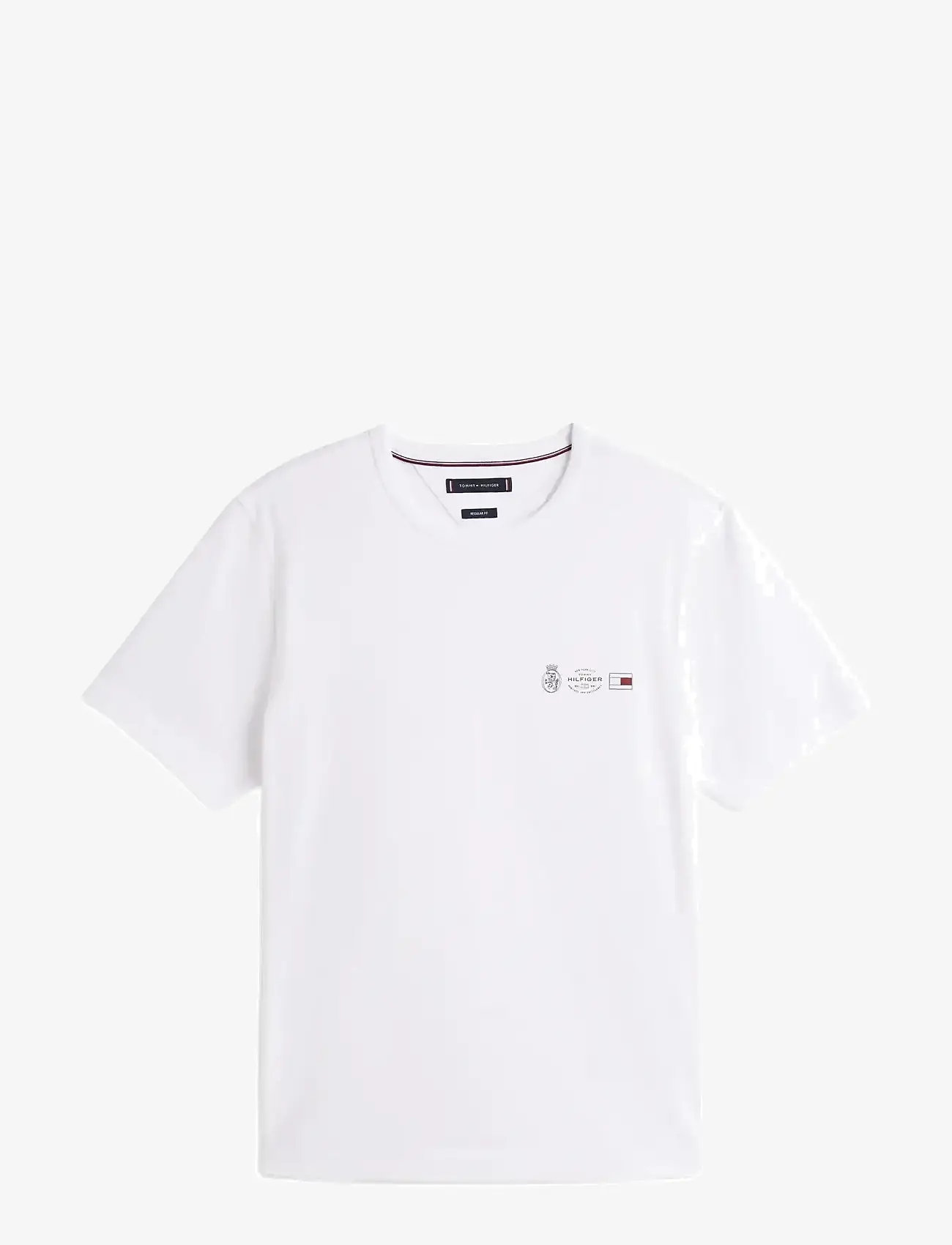 Tommy Hilfiger - SMALL CREST OUTLINE TEE - kortärmade t-shirts - white - 1