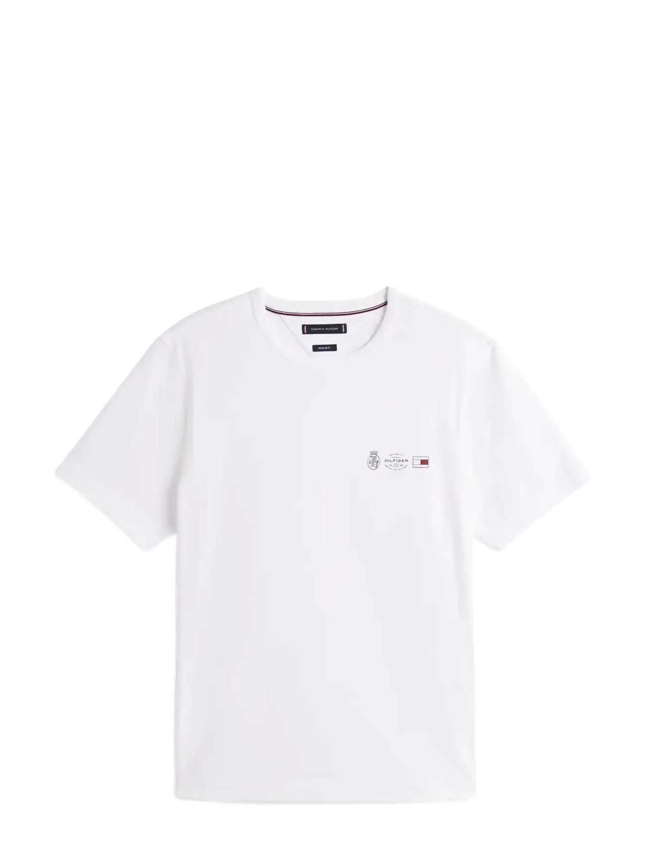 Tommy Hilfiger SMALL CREST OUTLINE TEE - Lühikeste varrukatega T-särgid - WHITE / white