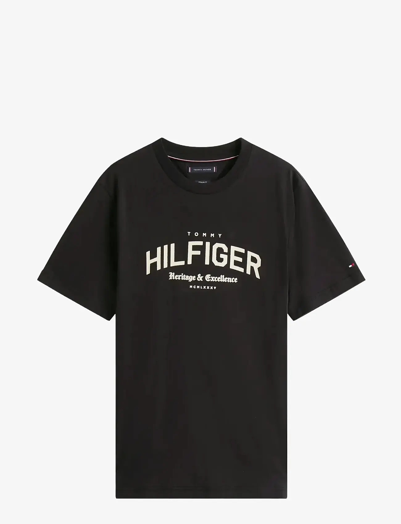 Tommy Hilfiger - HILFIGER ARCH TEE - kortærmede t-shirts - black - 1