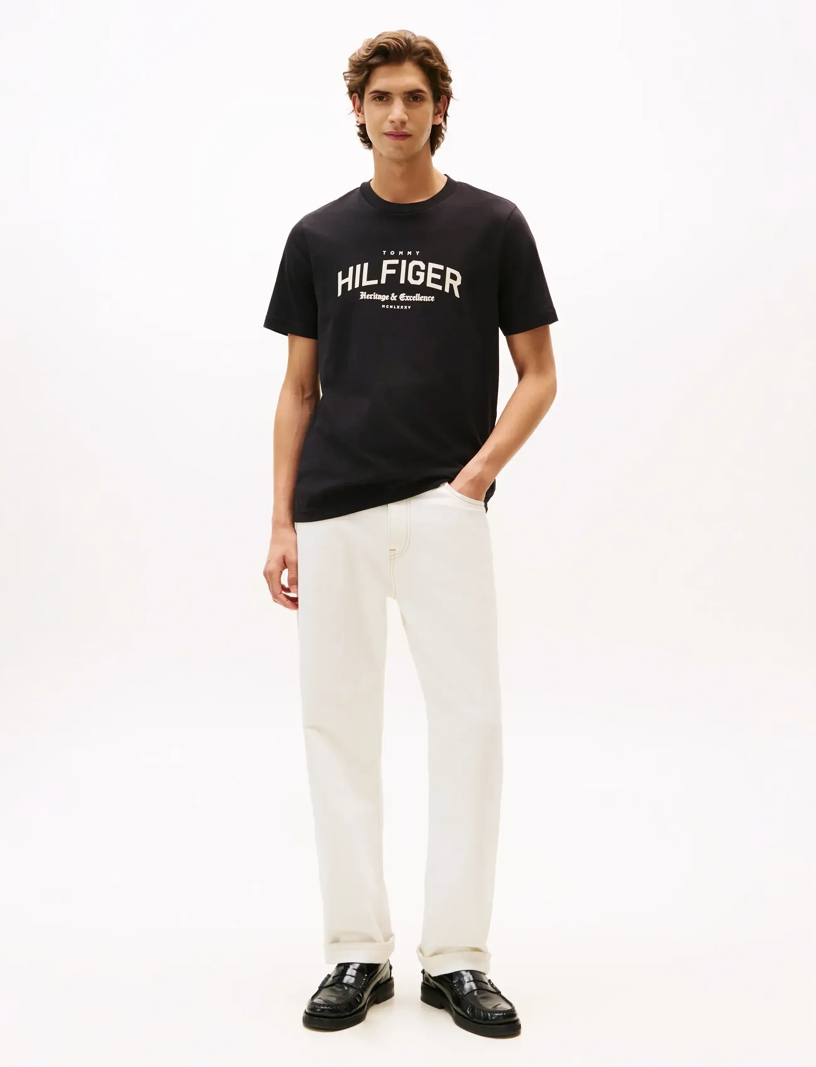 Tommy Hilfiger - HILFIGER ARCH TEE - kurzärmelig - black - 2