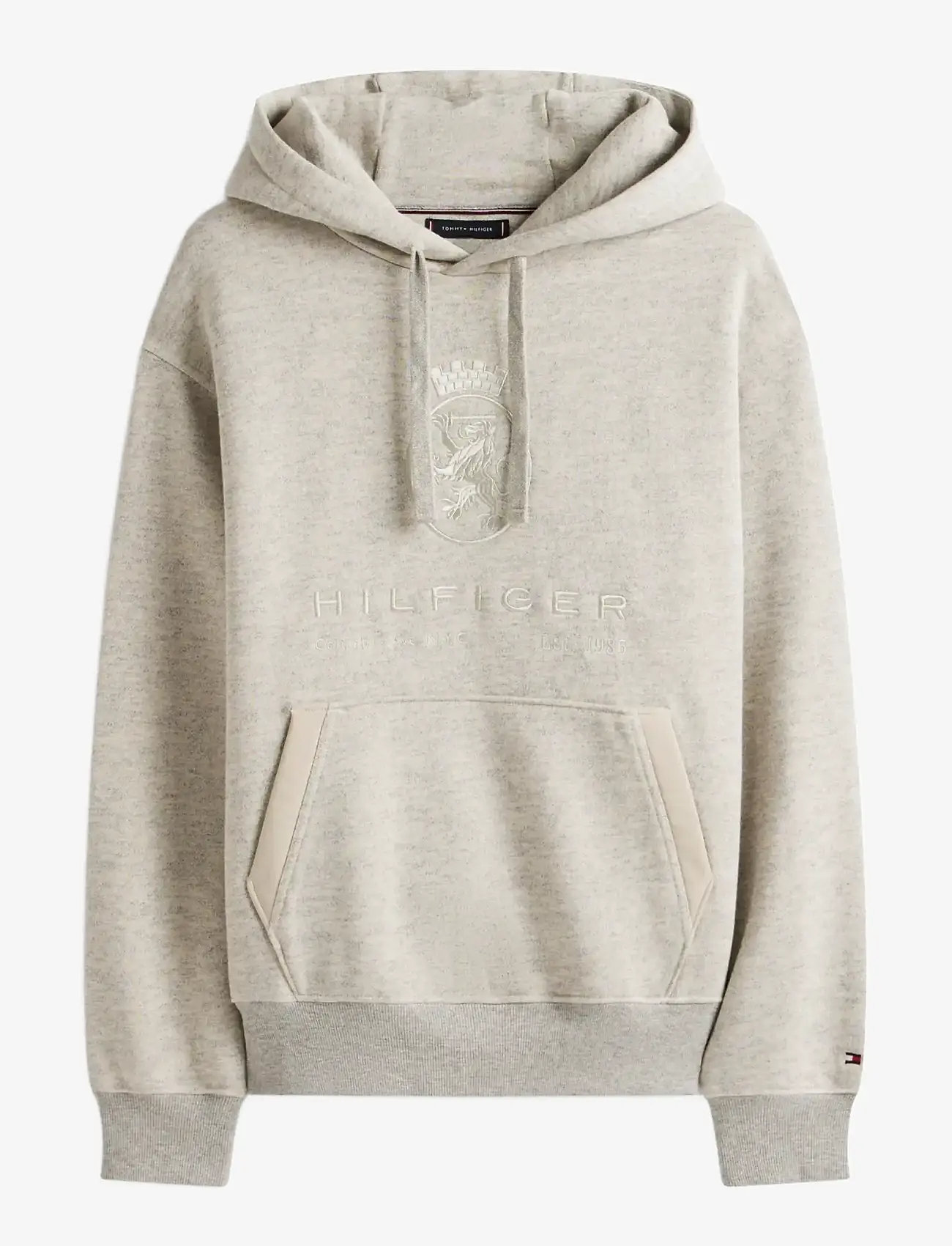 Tommy Hilfiger - CREST GRAPHIC HOODIE - kapuutsiga dressipluusid - light grey marbled heather - 1
