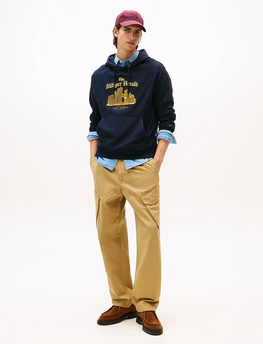 Tommy Hilfiger - HERALD SKYLINE HOODY - kapuzenpullover - desert sky - 2
