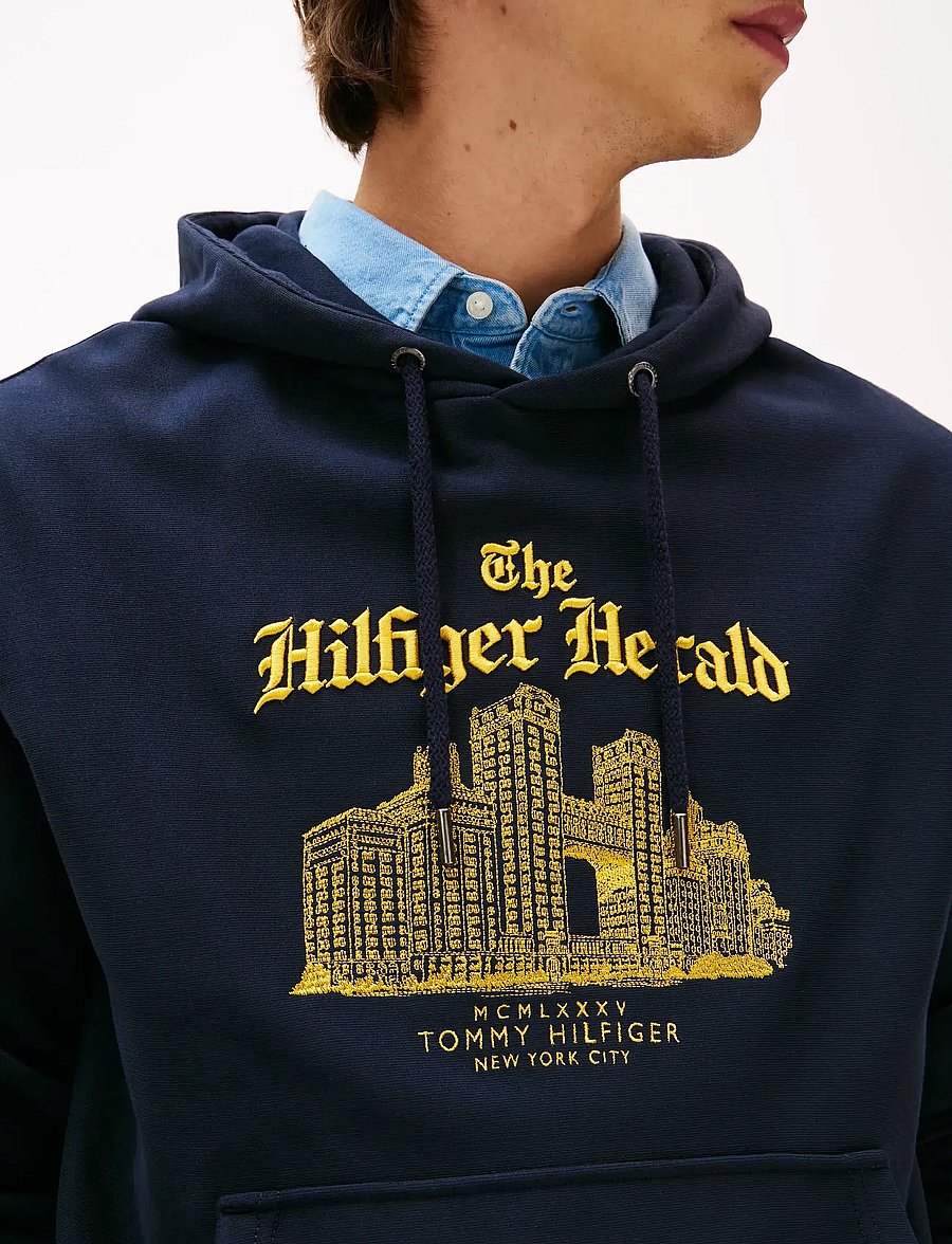Tommy Hilfiger - HERALD SKYLINE HOODY - kapuzenpullover - desert sky - 4
