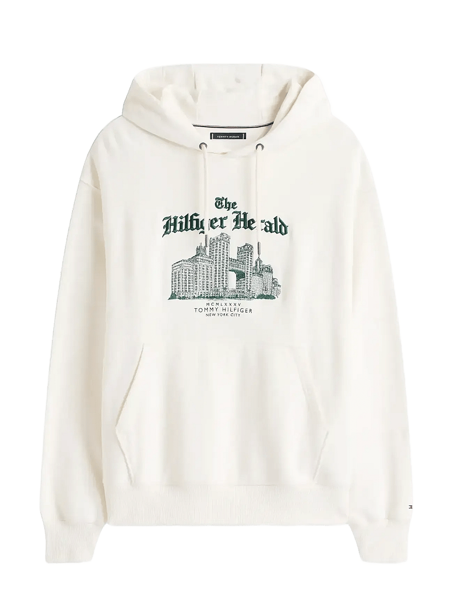 Tommy Hilfiger - HERALD SKYLINE HOODY - kapuzenpullover - ivory petal - 1