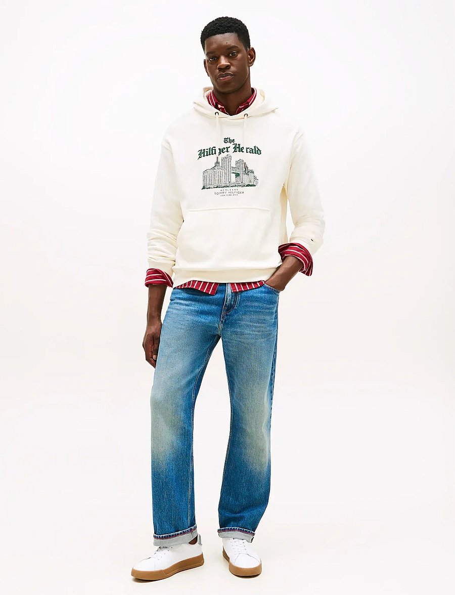 Tommy Hilfiger - HERALD SKYLINE HOODY - kapuzenpullover - ivory petal - 2