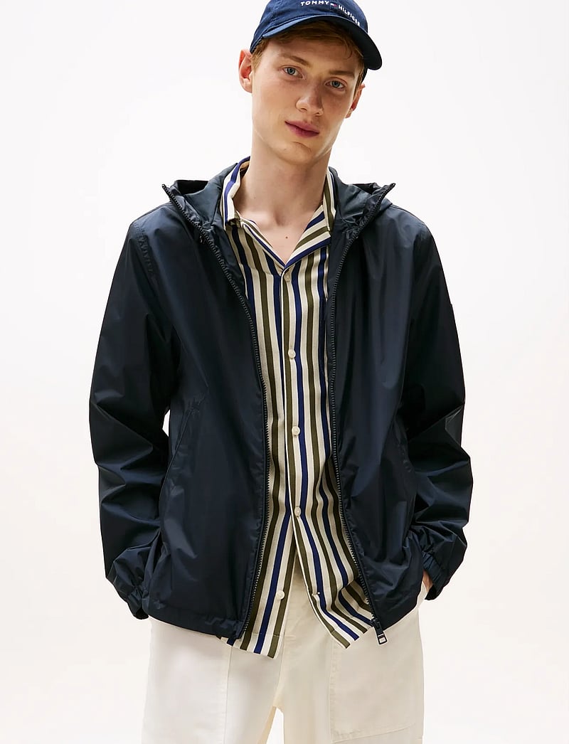 Tommy Hilfiger - RWB HOODED JACKET - light jackets - desert sky - 0