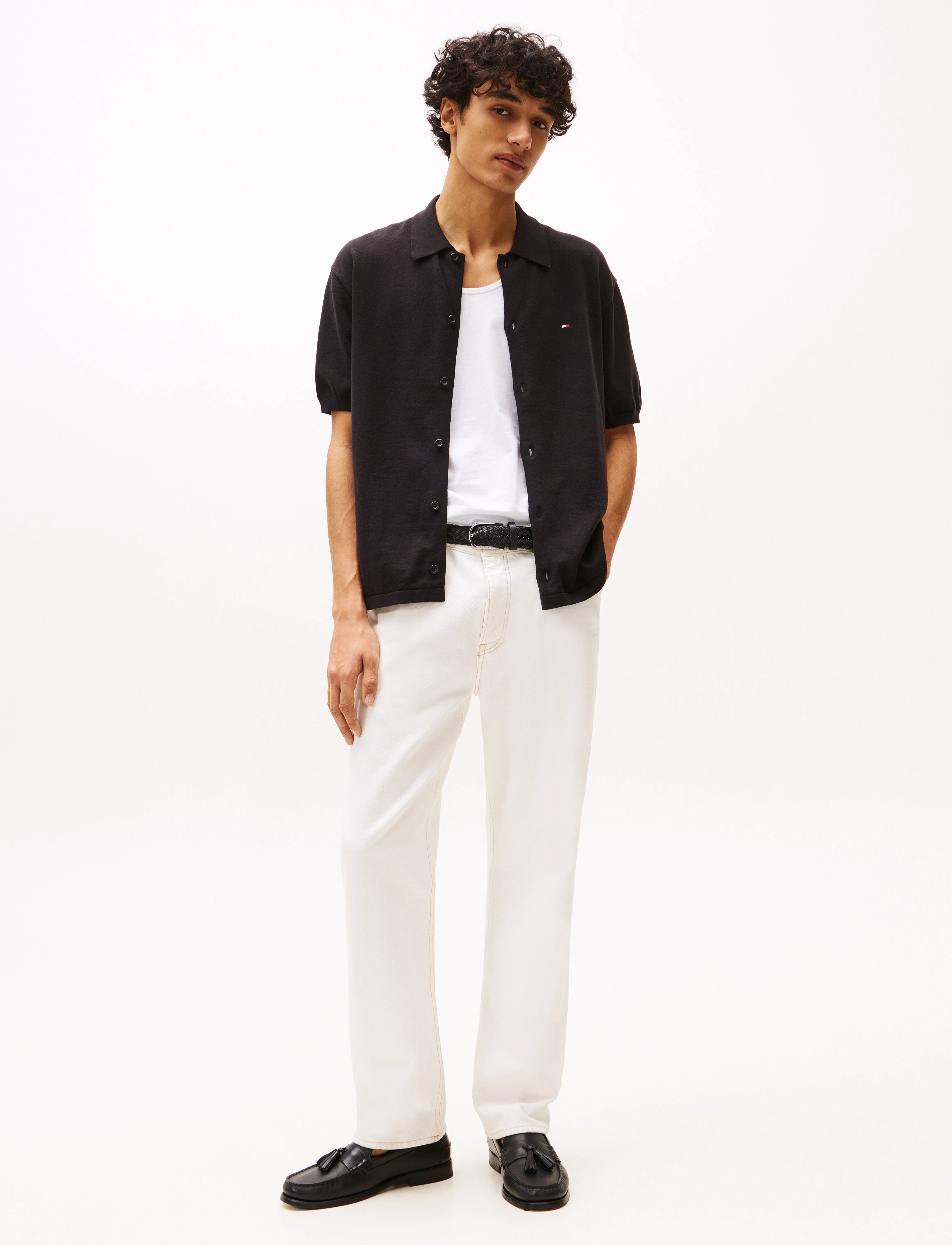 Tommy Hilfiger - ESSENTIAL COTTON SS OVER SHIRT - lühikeste varrukatega särgid - black - 2