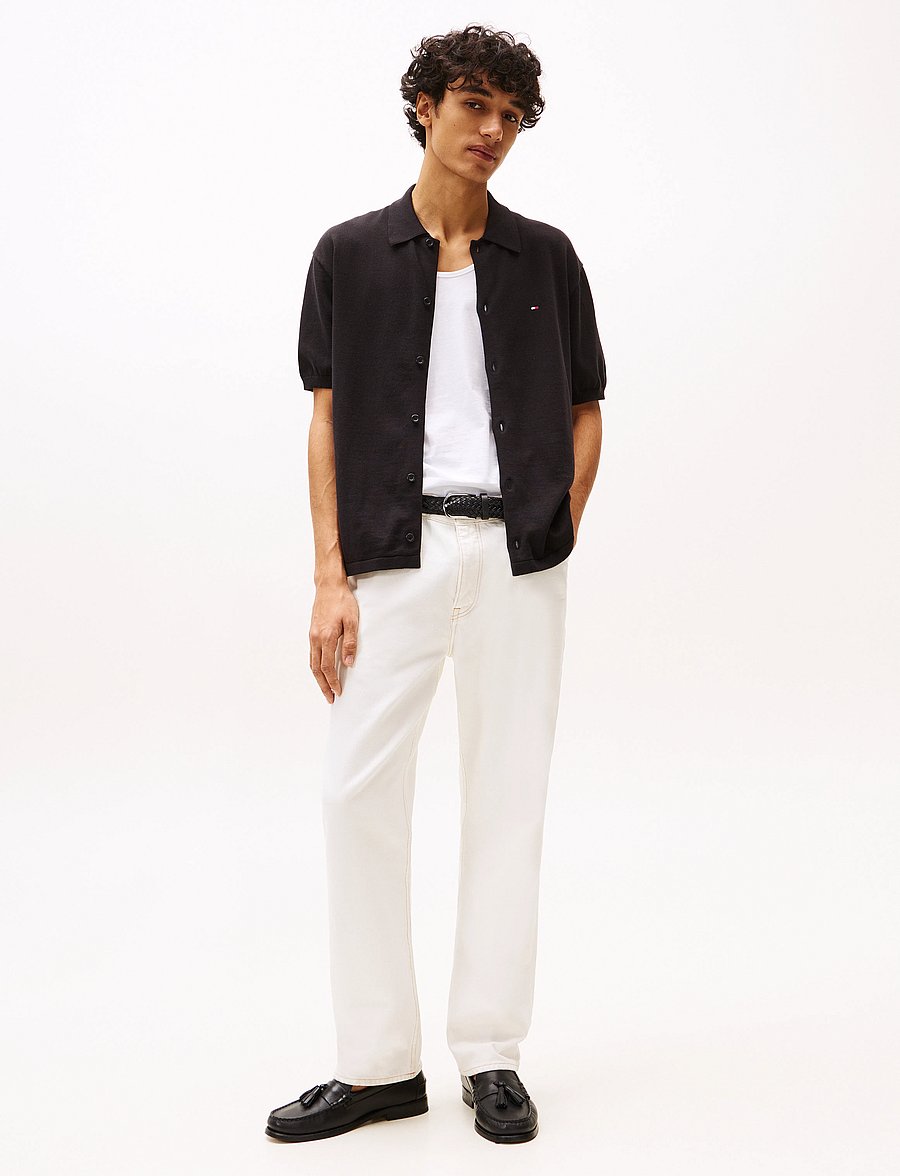 Tommy Hilfiger - ESSENTIAL COTTON SS OVER SHIRT - kortærmede skjorter - black - 2