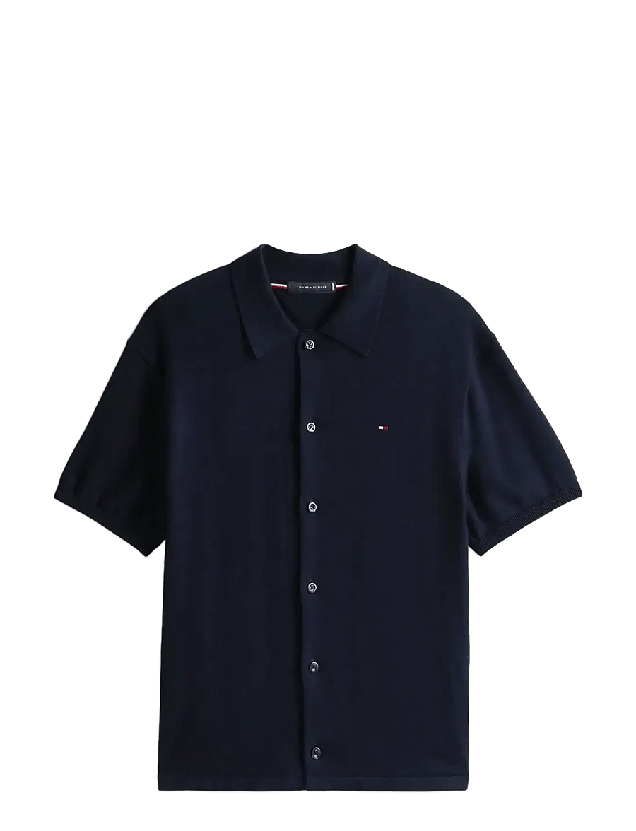 Tommy Hilfiger - ESSENTIAL COTTON SS OVER SHIRT - kortærmede skjorter - desert sky - 1