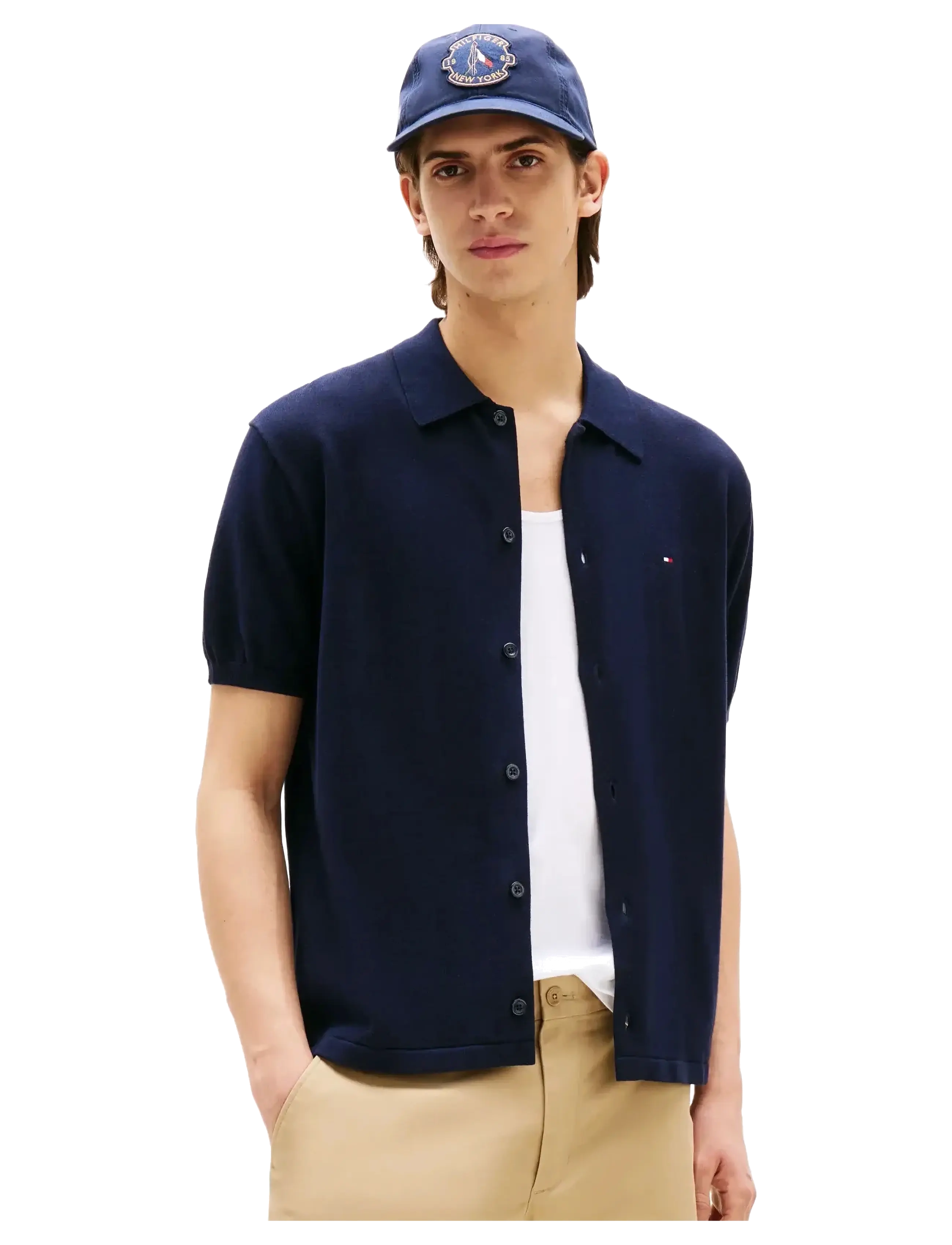 Tommy Hilfiger - ESSENTIAL COTTON SS OVER SHIRT - kortærmede skjorter - desert sky - 4