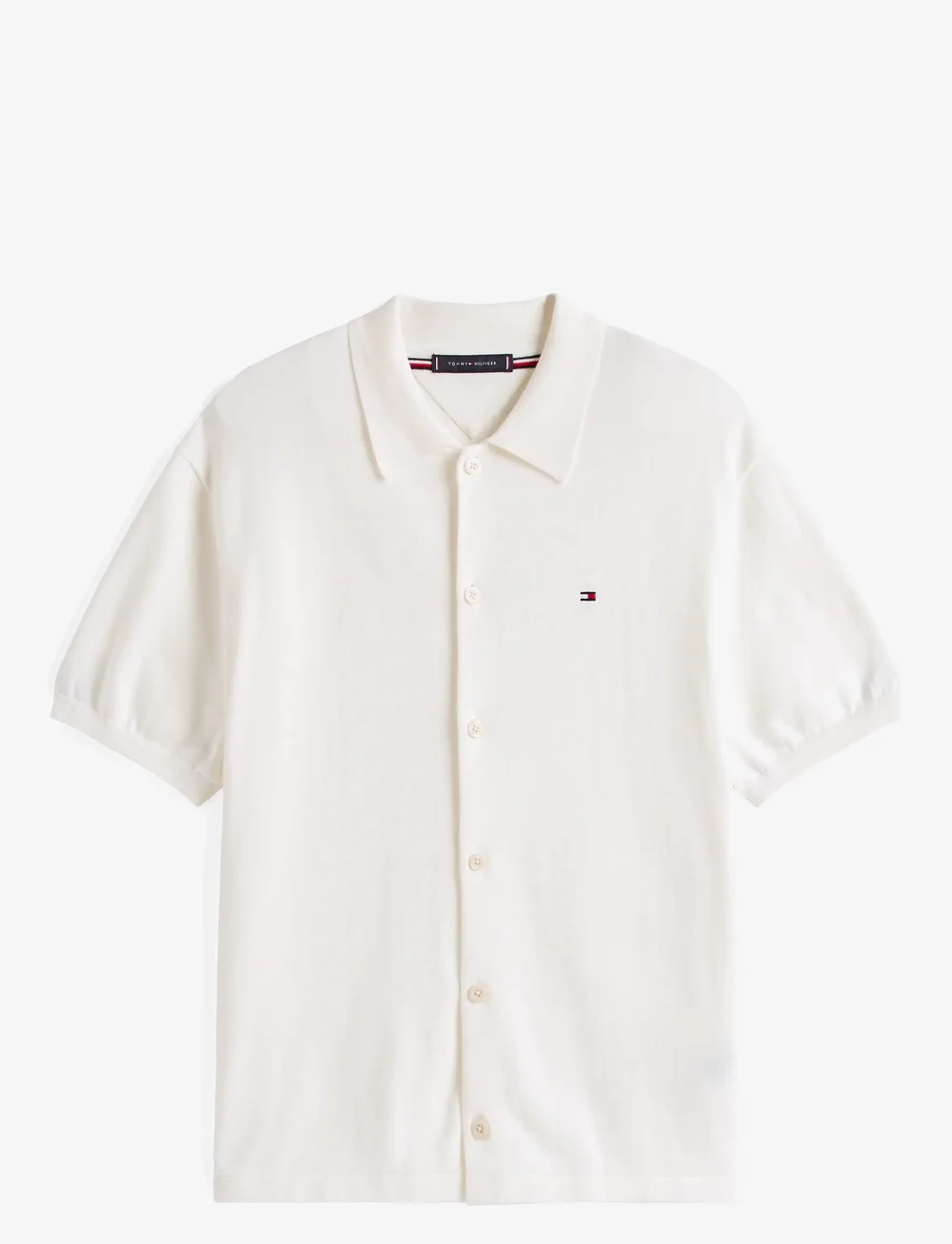 Tommy Hilfiger - ESSENTIAL COTTON SS OVER SHIRT - kurzarmhemden - ivory petal - 1