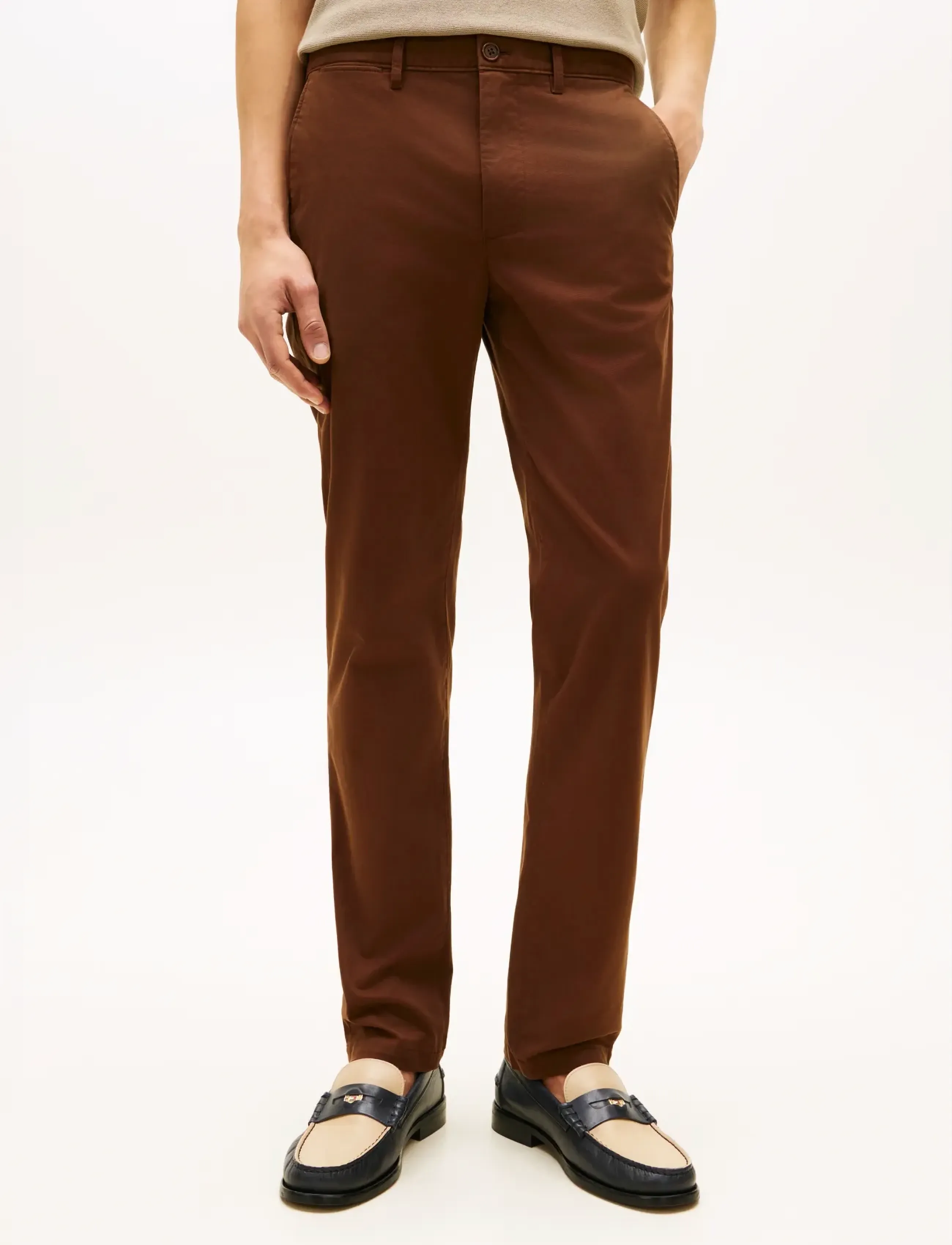 Tommy Hilfiger DENTON ESSENTIAL TWILL - Tøj - LEGACY BROWN / brown
