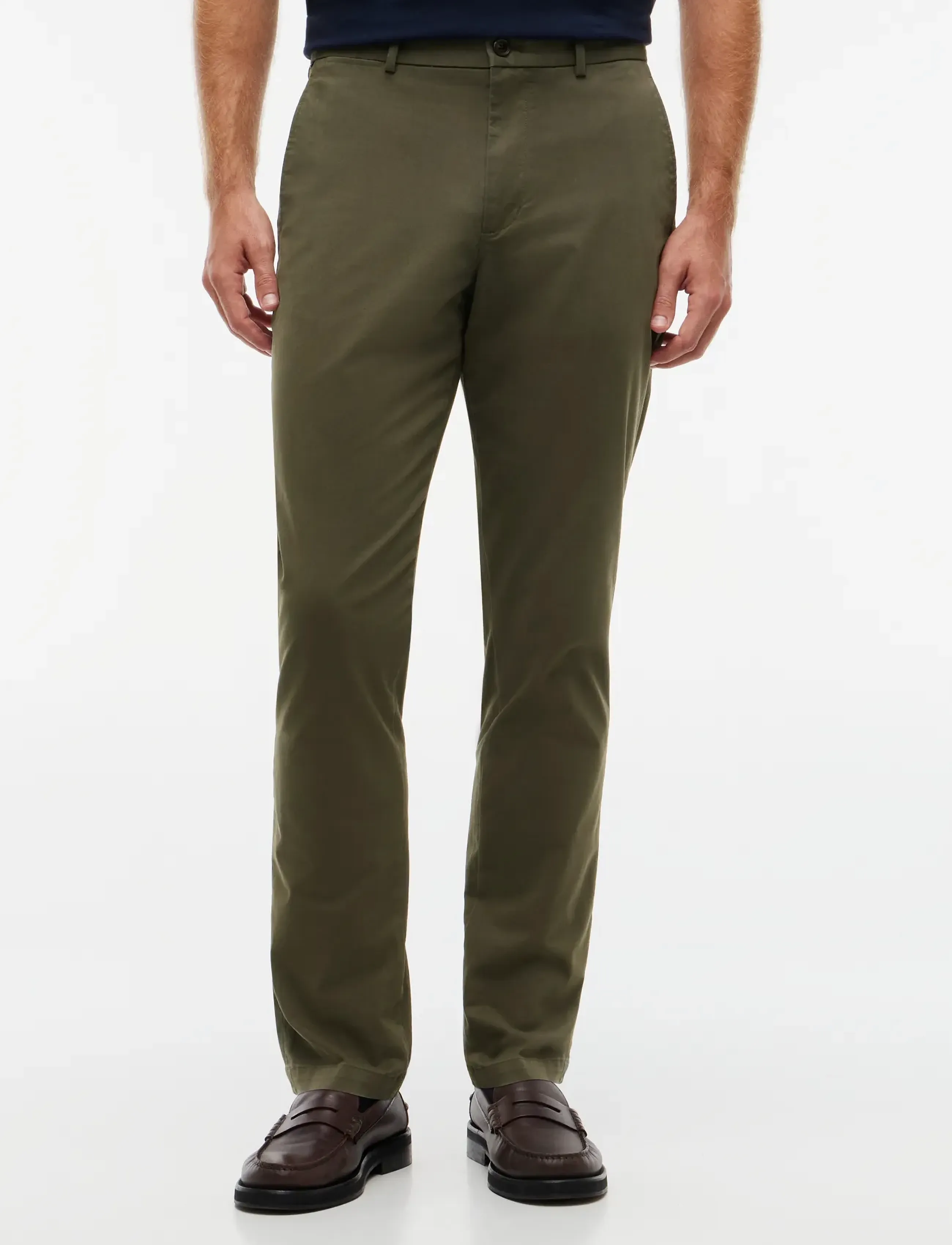 Tommy Hilfiger DENTON ESSENTIAL TWILL - Chino-püksid - PLATINUM OLIVE / khaki/green
