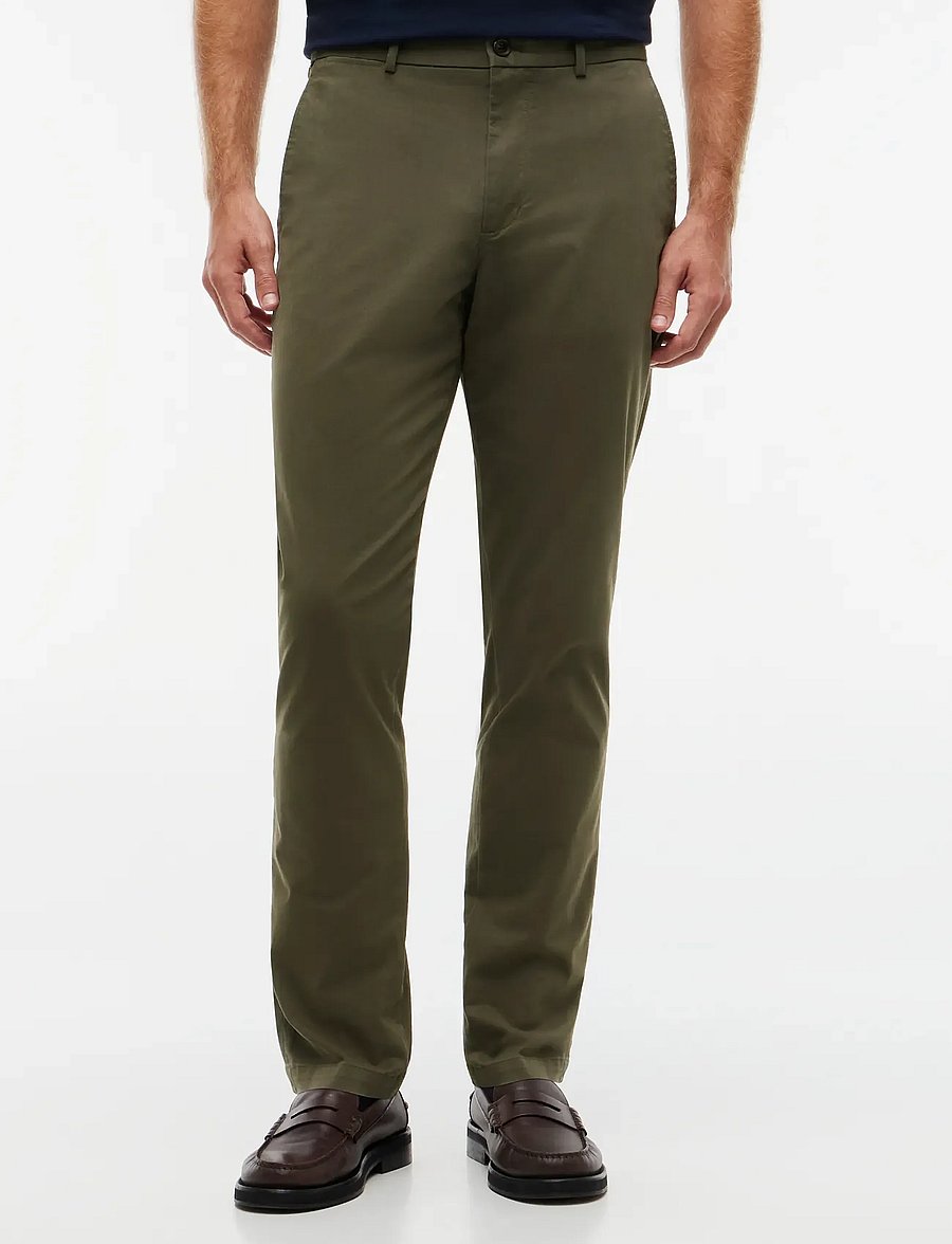 Tommy Hilfiger - DENTON ESSENTIAL TWILL - chino-püksid - platinum olive - 0