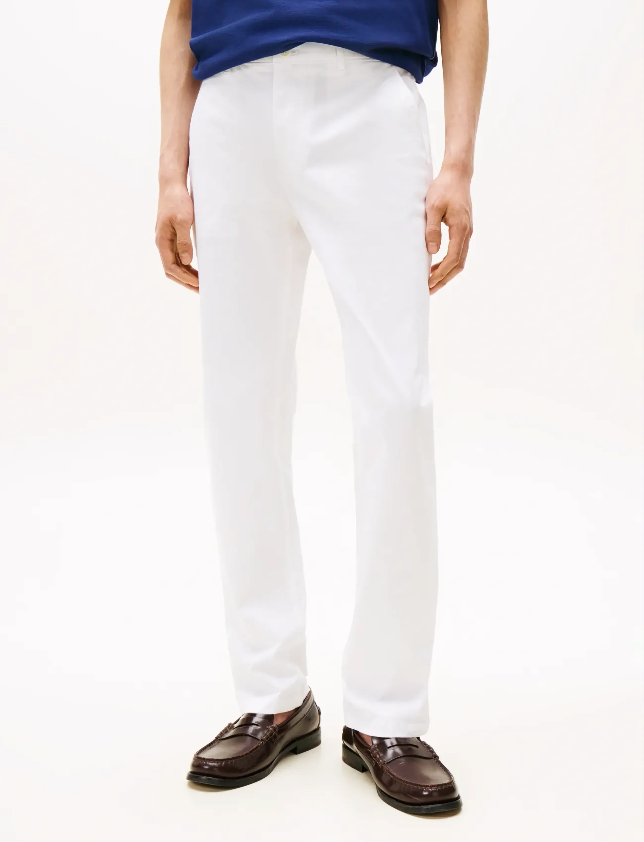 Tommy Hilfiger DENTON ESSENTIAL TWILL - Tøj - TH OPTIC WHITE / white