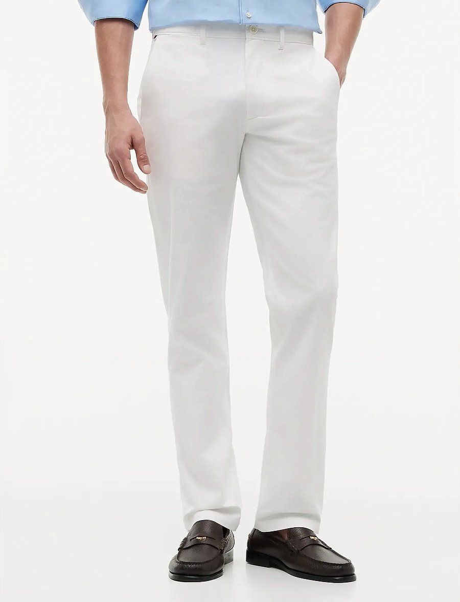 Tommy Hilfiger - DENTON ESSENTIAL TWILL - chino-püksid - th optic white - 0