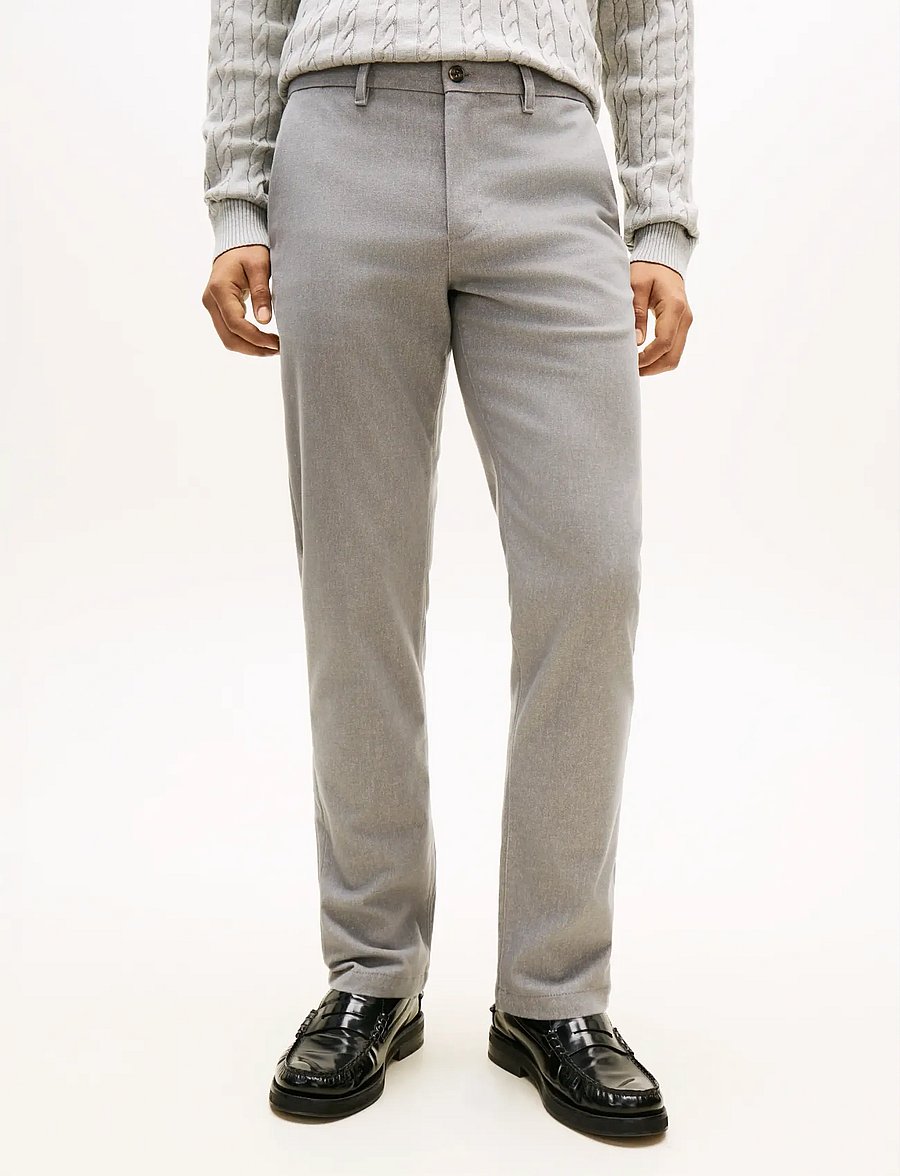 Tommy Hilfiger - DENTON BRUSHED MARL - chinos - hydrogen grey - 0