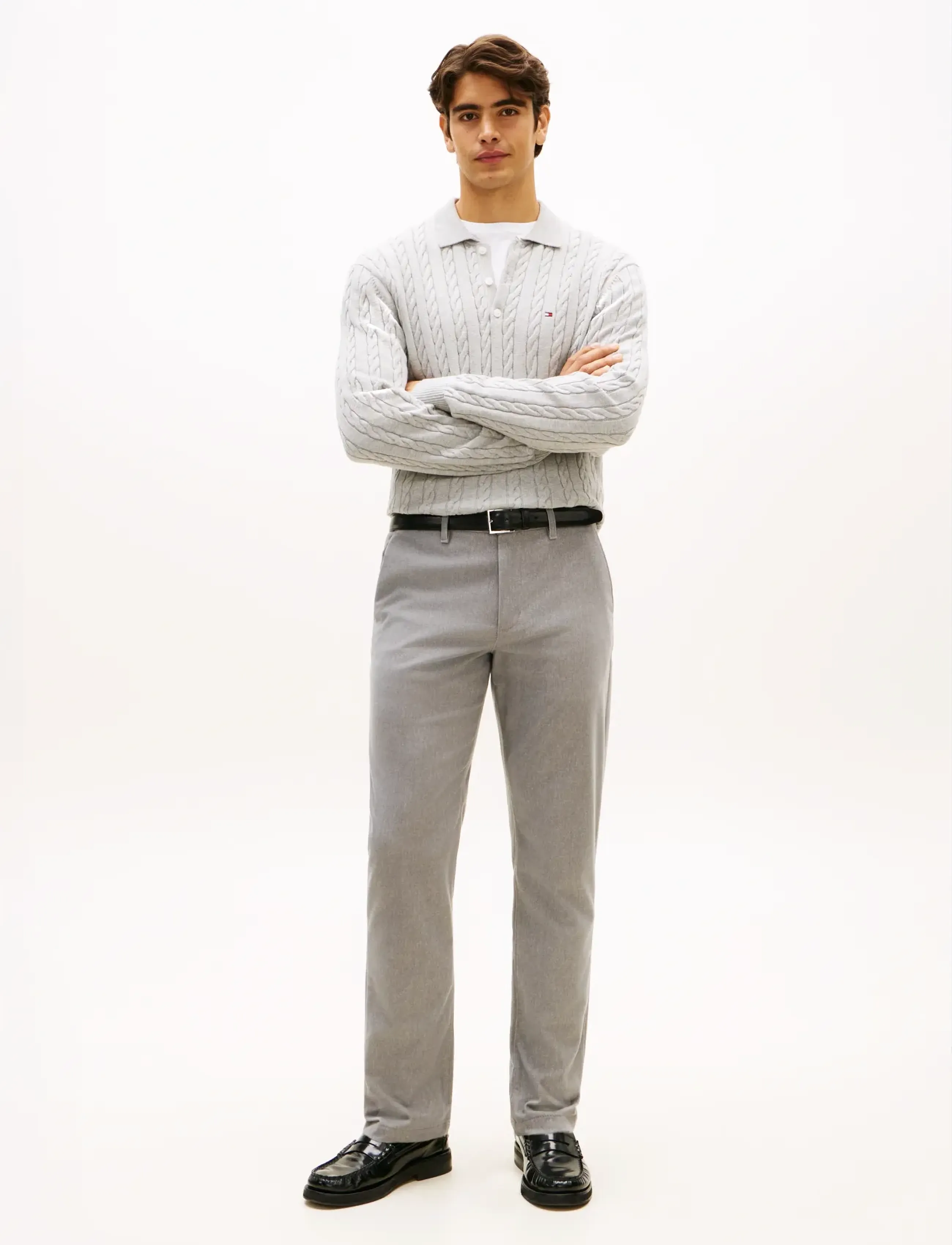 Tommy Hilfiger - DENTON BRUSHED MARL - chino püksid - hydrogen grey - 2