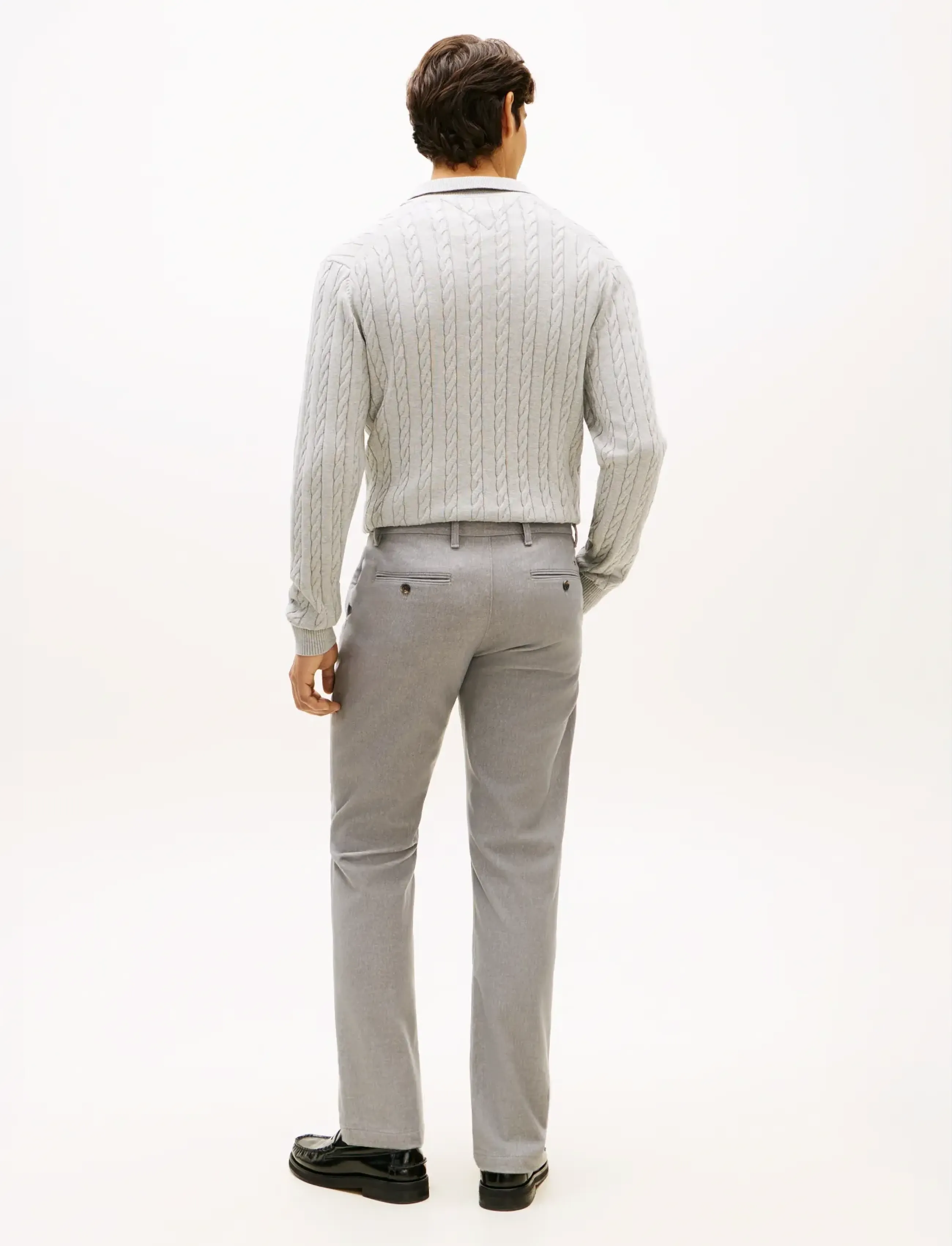 Tommy Hilfiger - DENTON BRUSHED MARL - chinos - hydrogen grey - 4