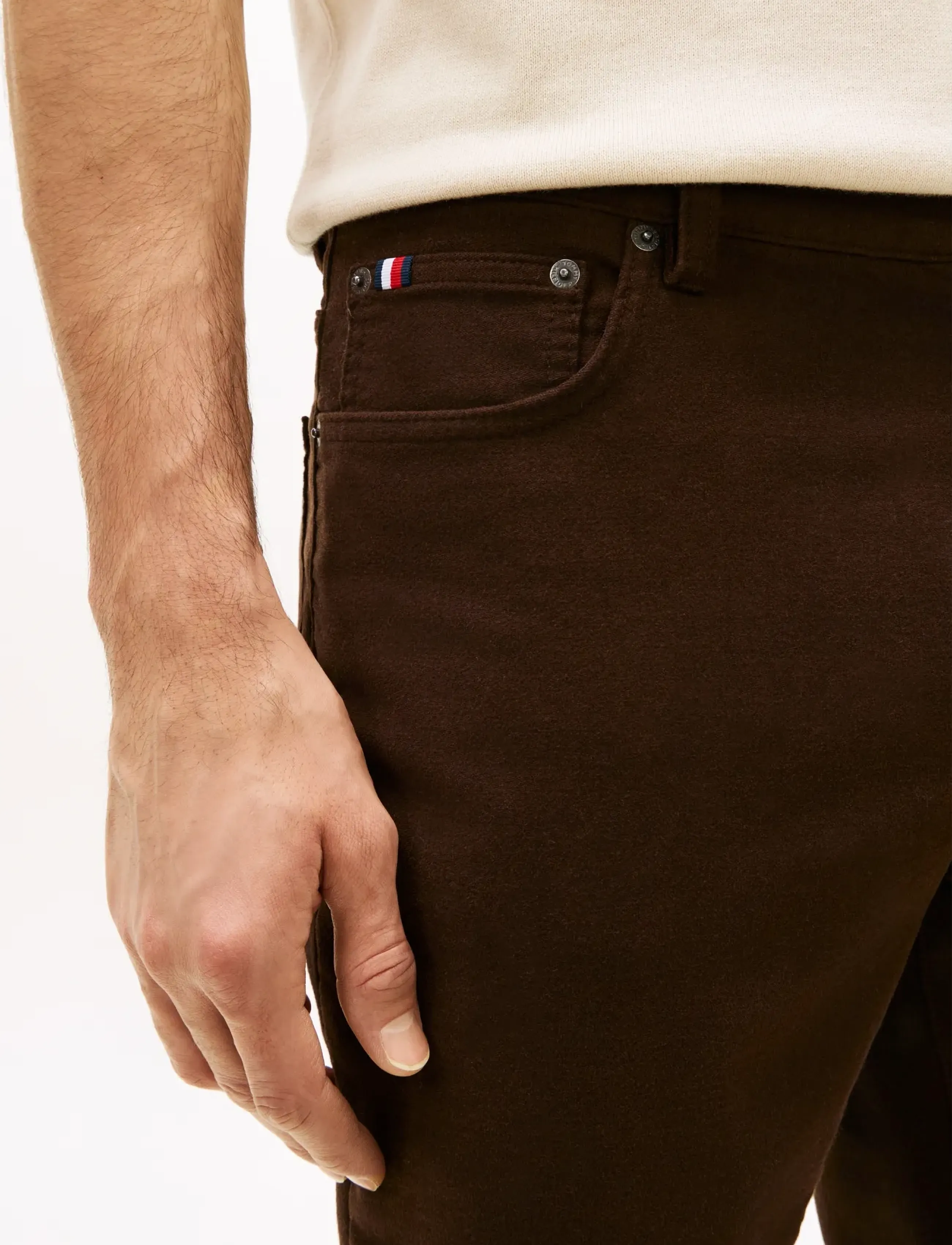 Tommy Hilfiger - DENTON 5PKT MOLESKIN - casual trousers - dark brown - 3