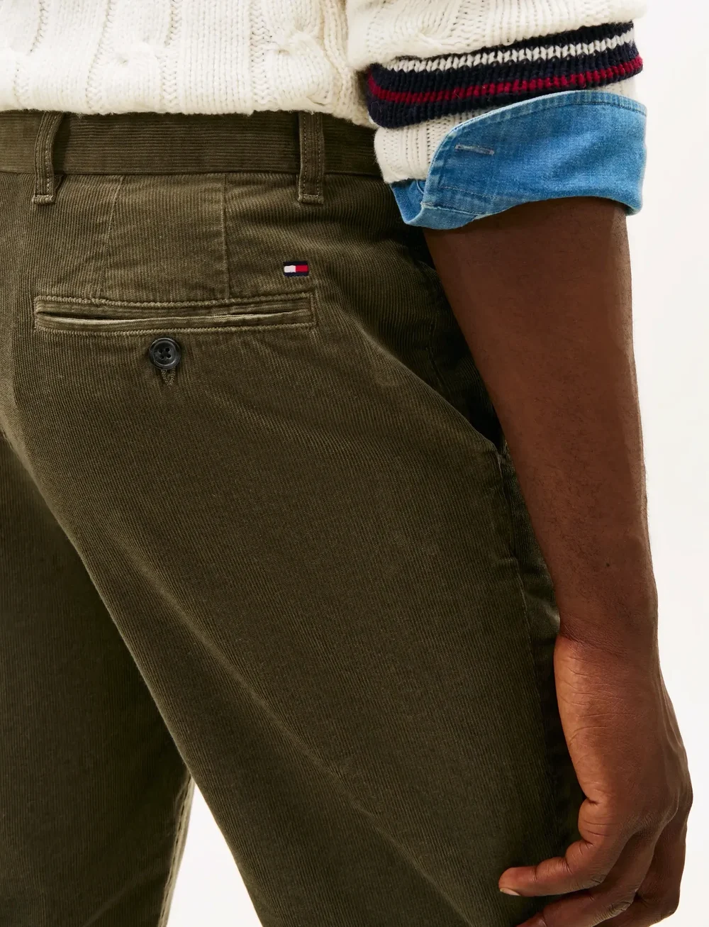 Tommy Hilfiger - DENTON PD CORDUROY - chinos - battle green - 3