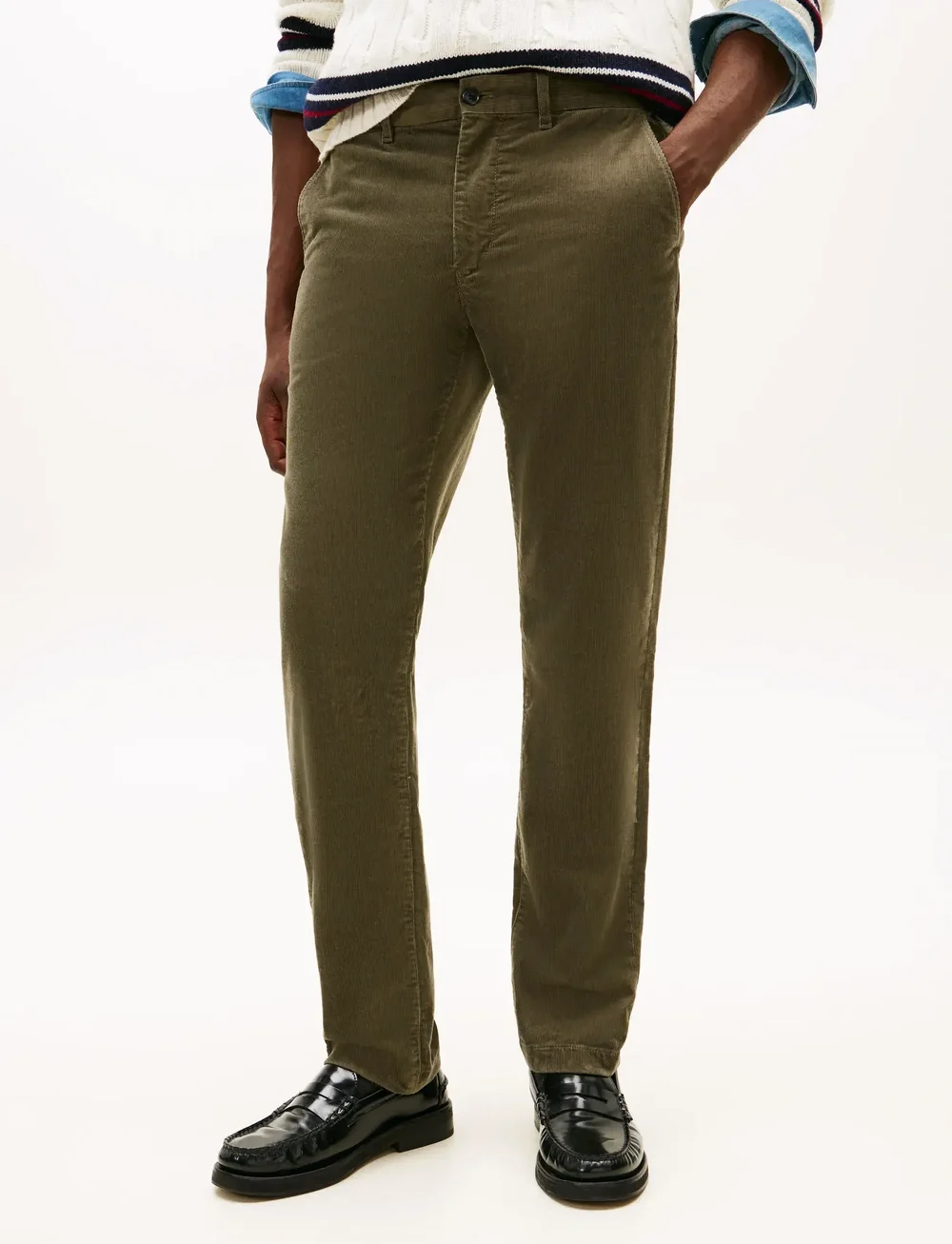 Tommy Hilfiger - DENTON PD CORDUROY - chinos - battle green - 4