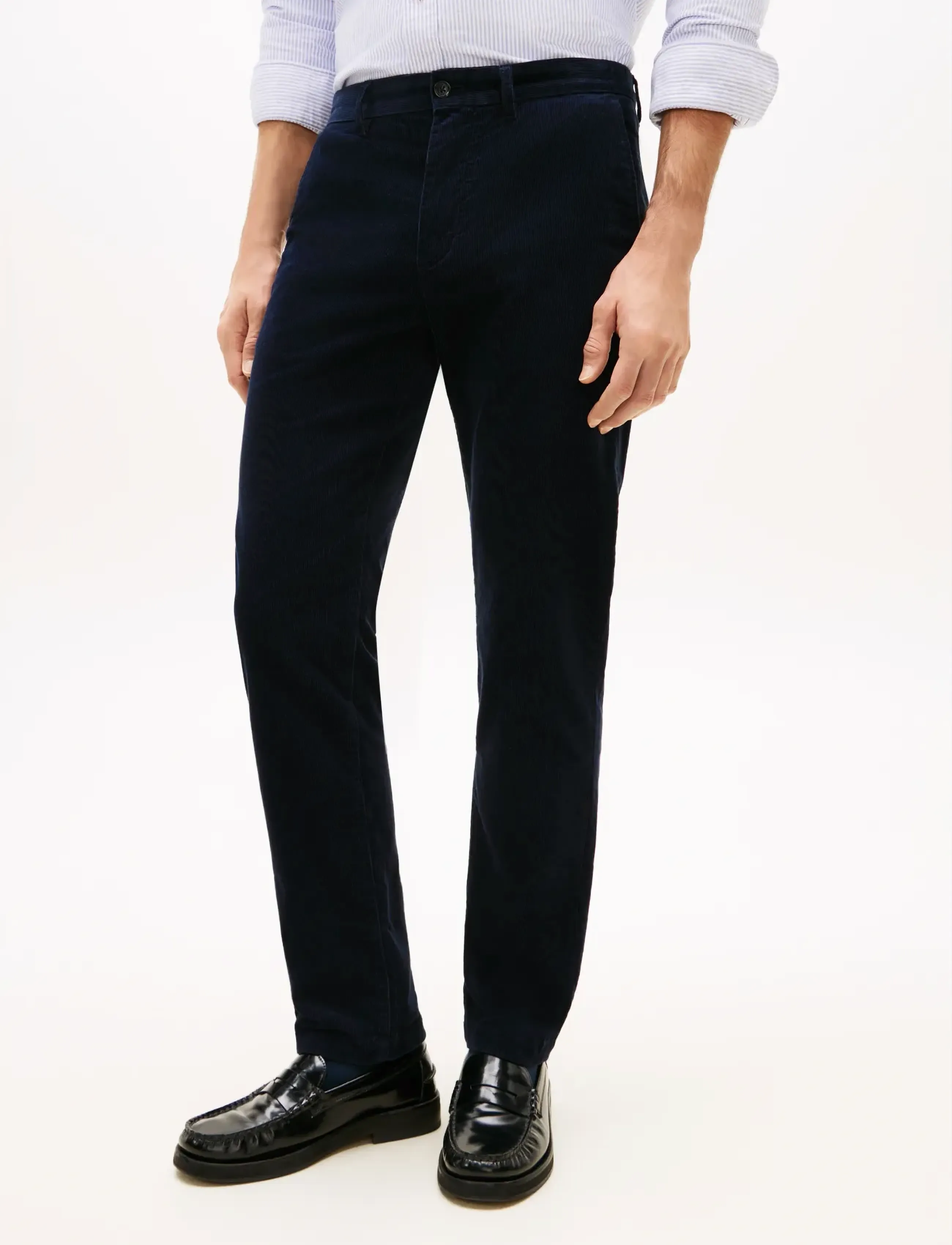 Tommy Hilfiger DENTON PD CORDUROY - Bukser - DARK NIGHT NAVY CORD / blue