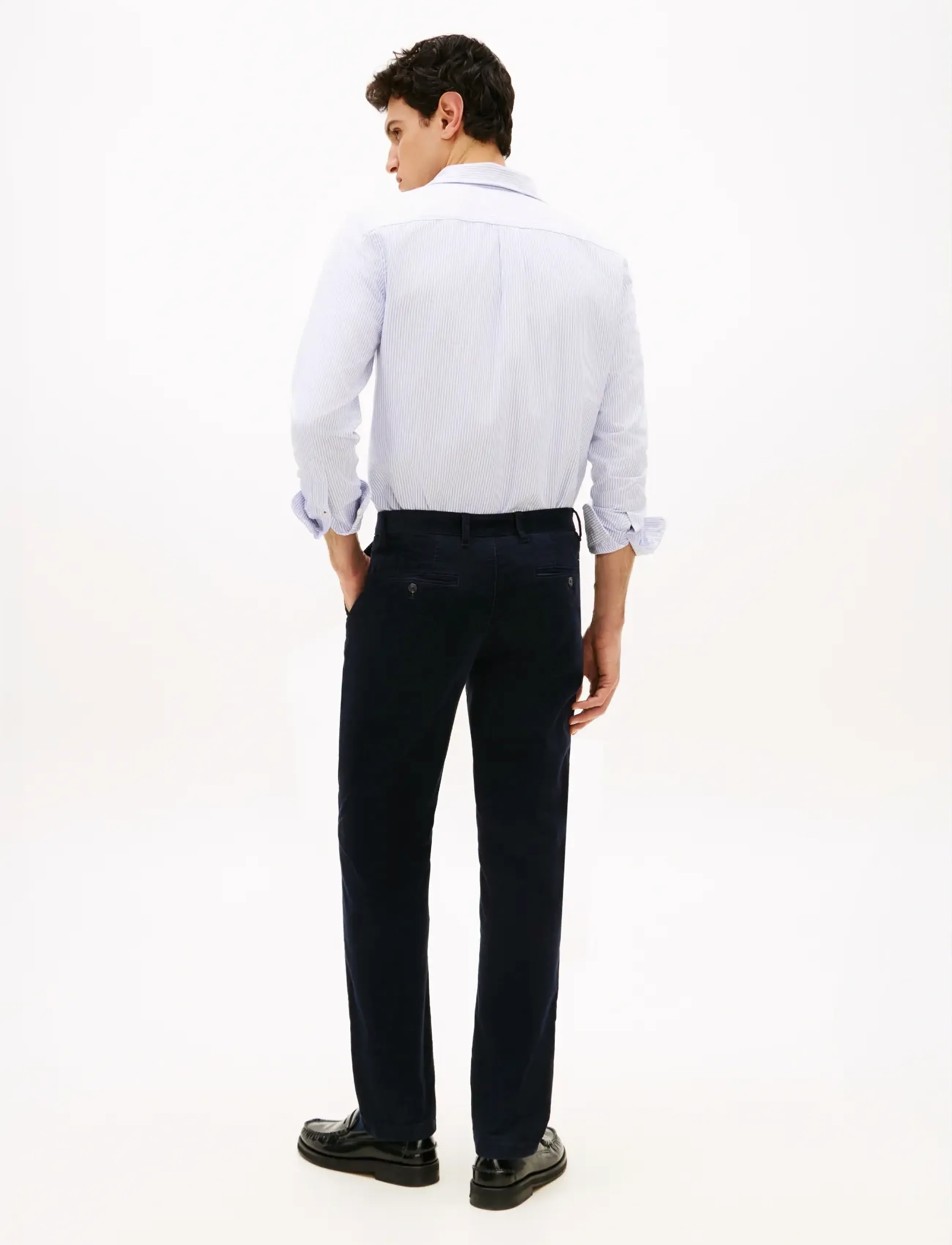 Tommy Hilfiger - DENTON PD CORDUROY - chino püksid - dark night navy cord - 4