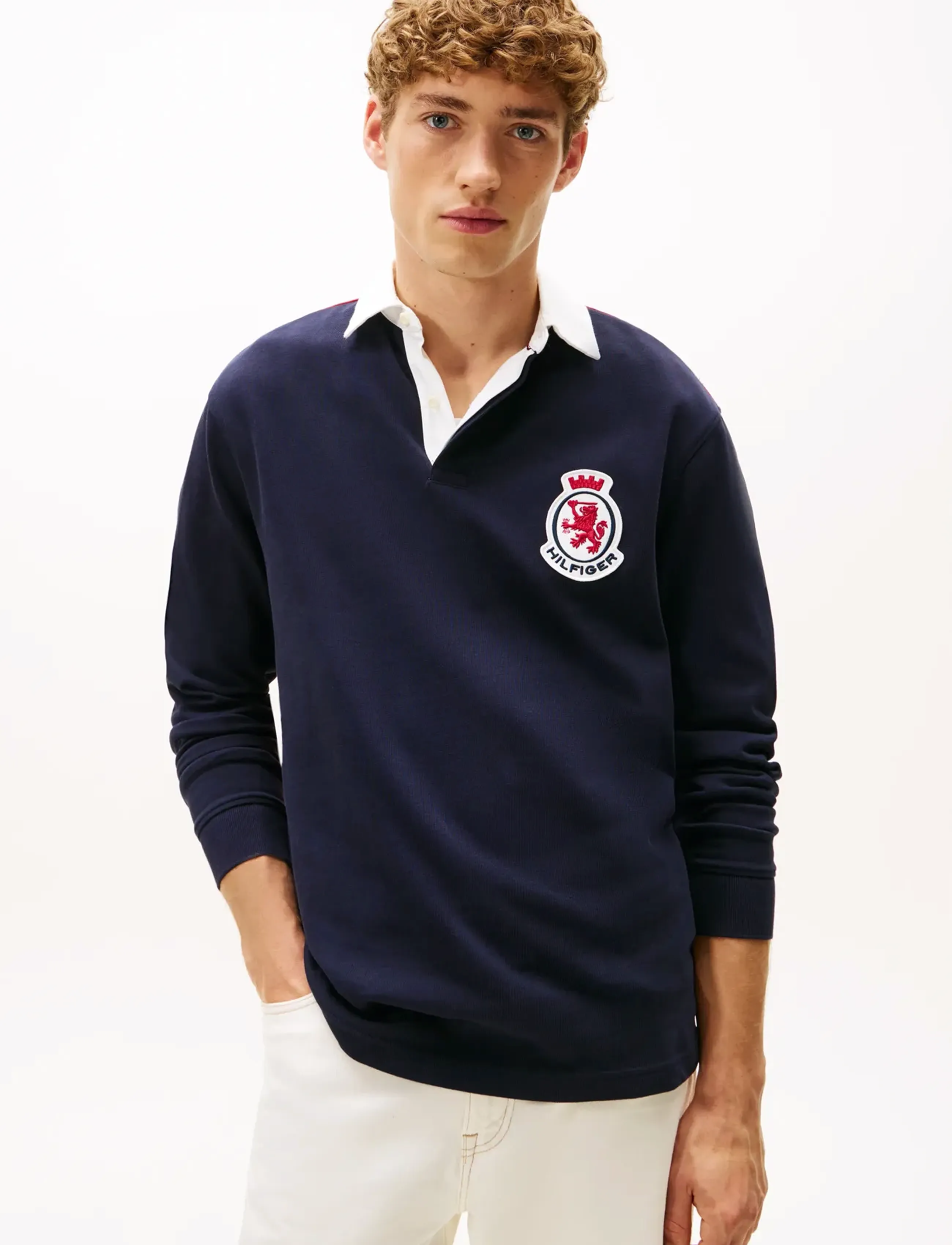 Tommy Hilfiger LS RWB BLOCKING POLO - Poloer - DESERT SKY / navy