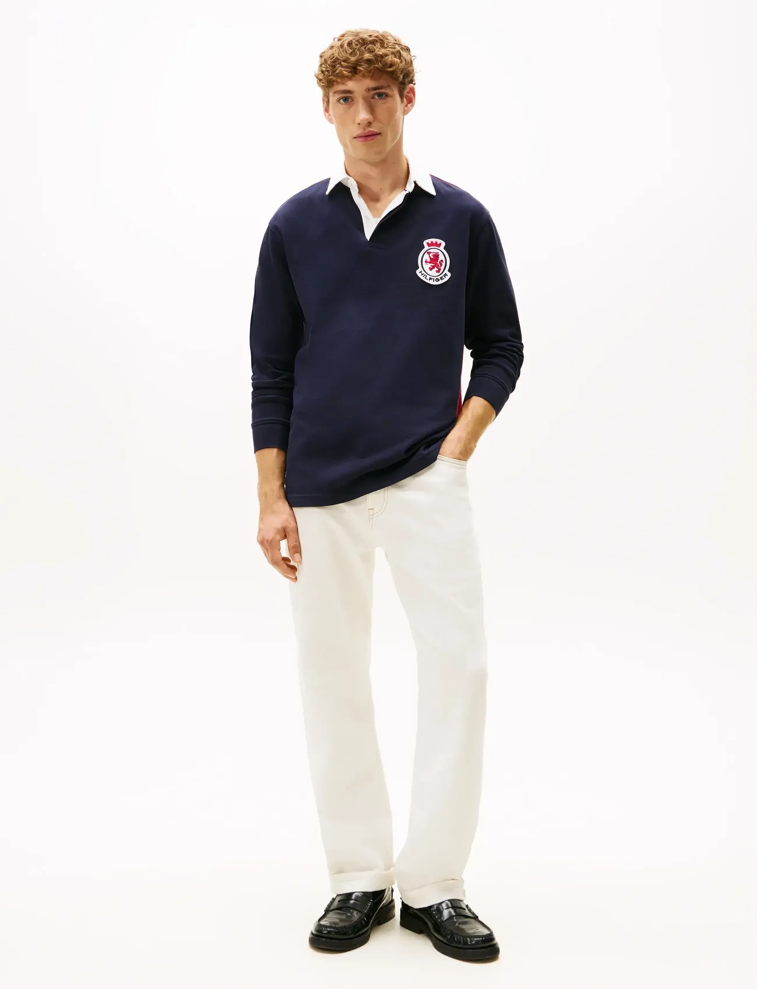 Tommy Hilfiger - LS RWB BLOCKING POLO - lange mouwen - desert sky - 2