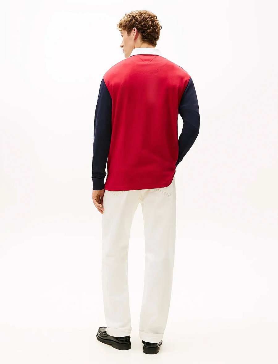 Tommy Hilfiger - LS RWB BLOCKING POLO - długi rękaw - desert sky - 3