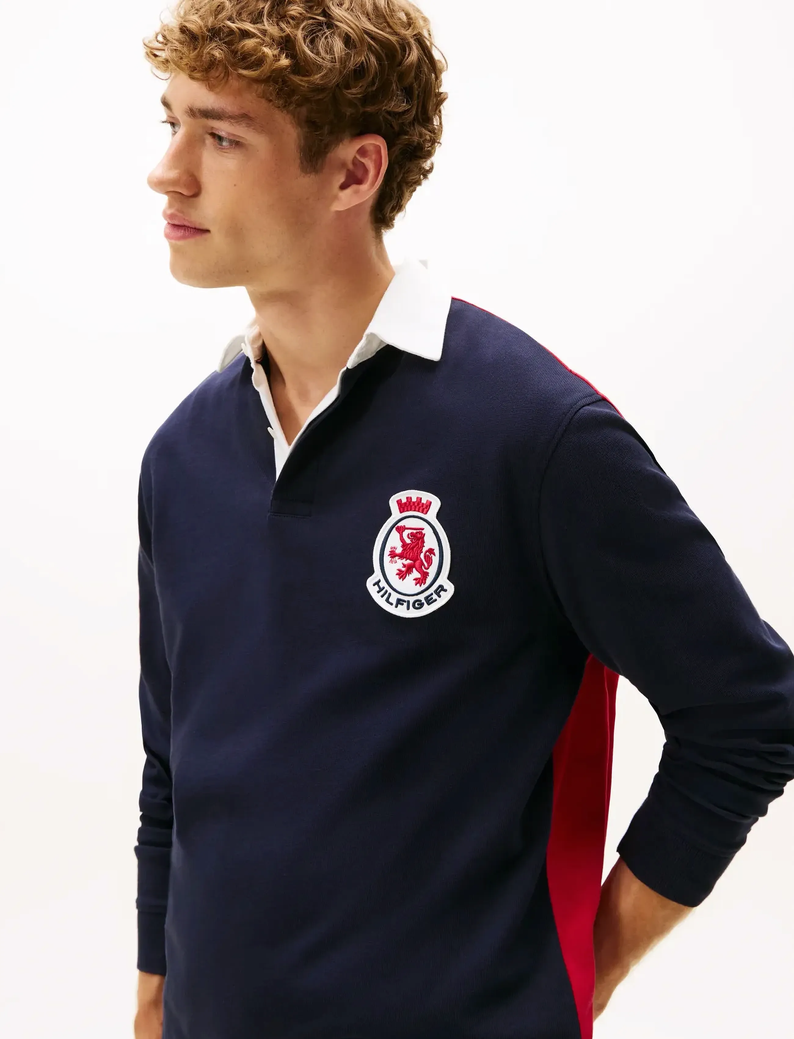 Tommy Hilfiger - LS RWB BLOCKING POLO - lange mouwen - desert sky - 4