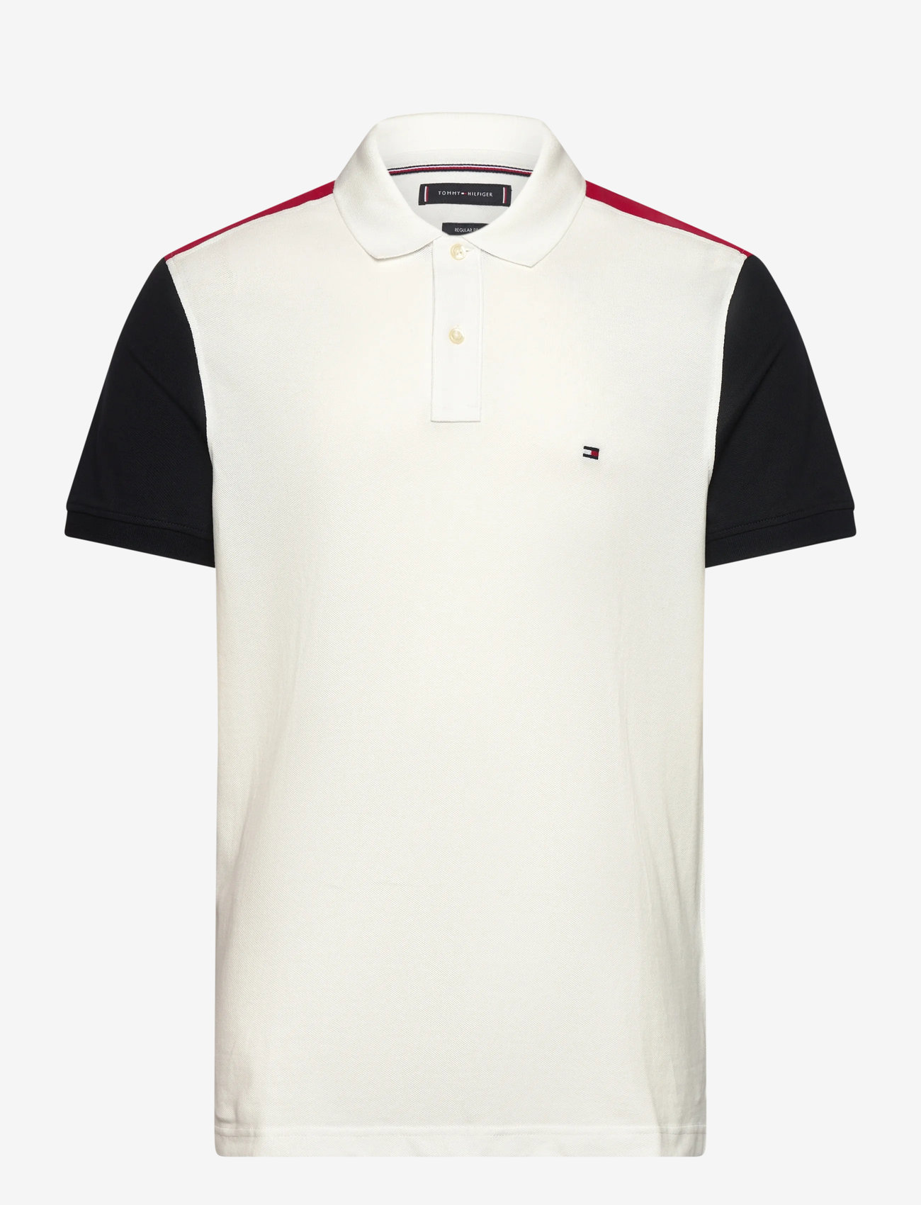 Tommy Hilfiger - RWB BLOCKING REG POLO - kortärmade pikéer - ecru - 1