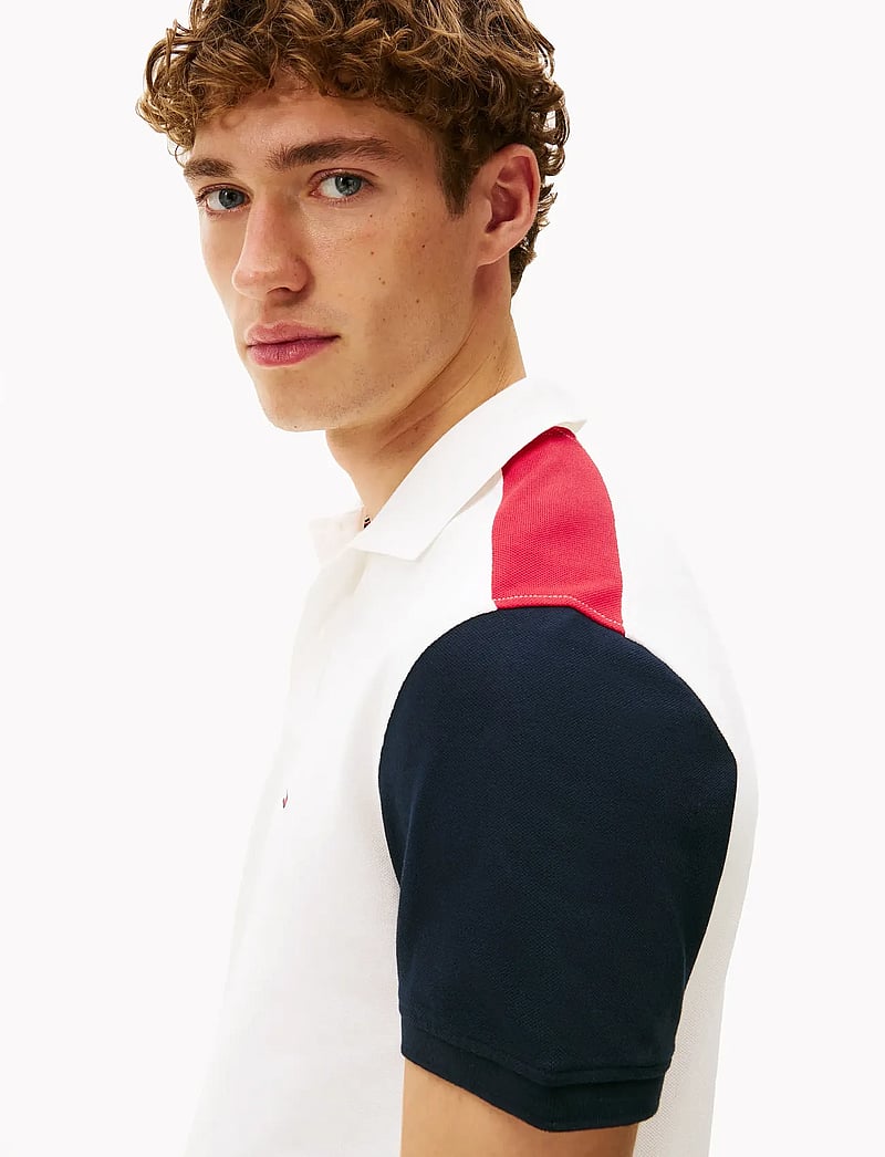 Tommy Hilfiger - RWB BLOCKING REG POLO - kortärmade pikéer - ecru - 5