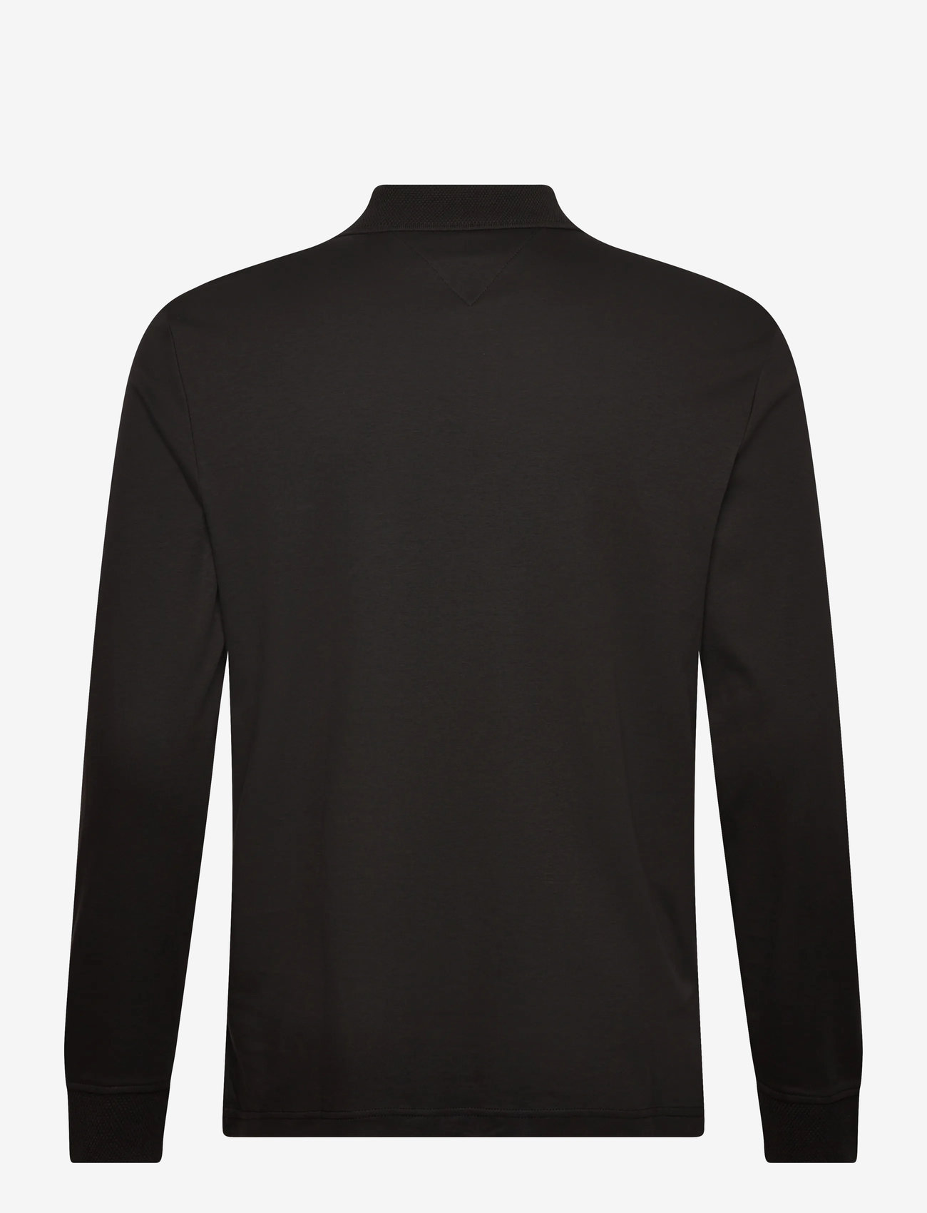 Tommy Hilfiger - LS ZIP INTERLOCK REG POLO - långärmade pikéer - black - 2