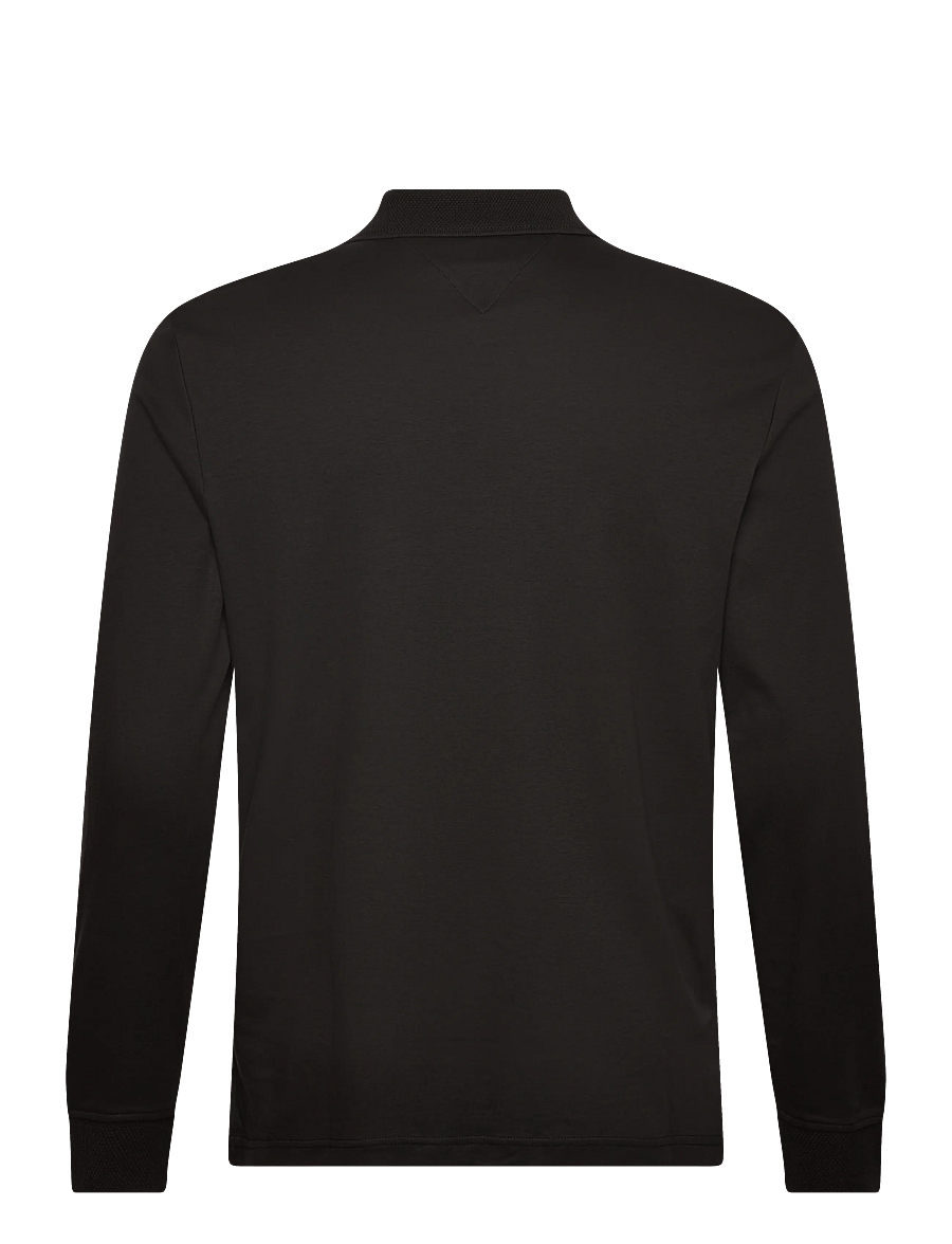 Tommy Hilfiger - LS ZIP INTERLOCK REG POLO - pikkade varrukatega polod - black - 2
