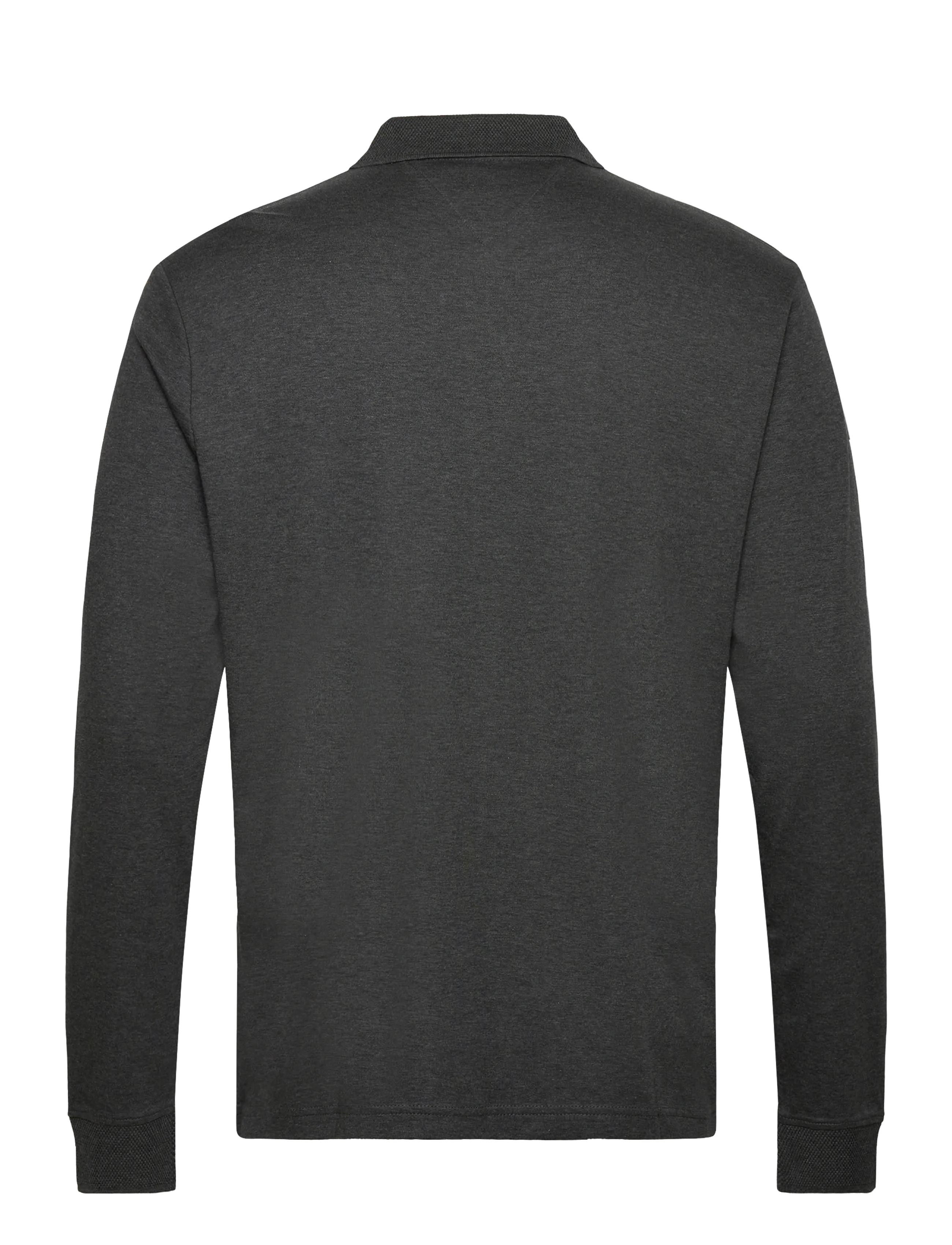 Tommy Hilfiger - LS ZIP INTERLOCK REG POLO - polo krekli ar garām piedurknēm - dark grey heather - 2