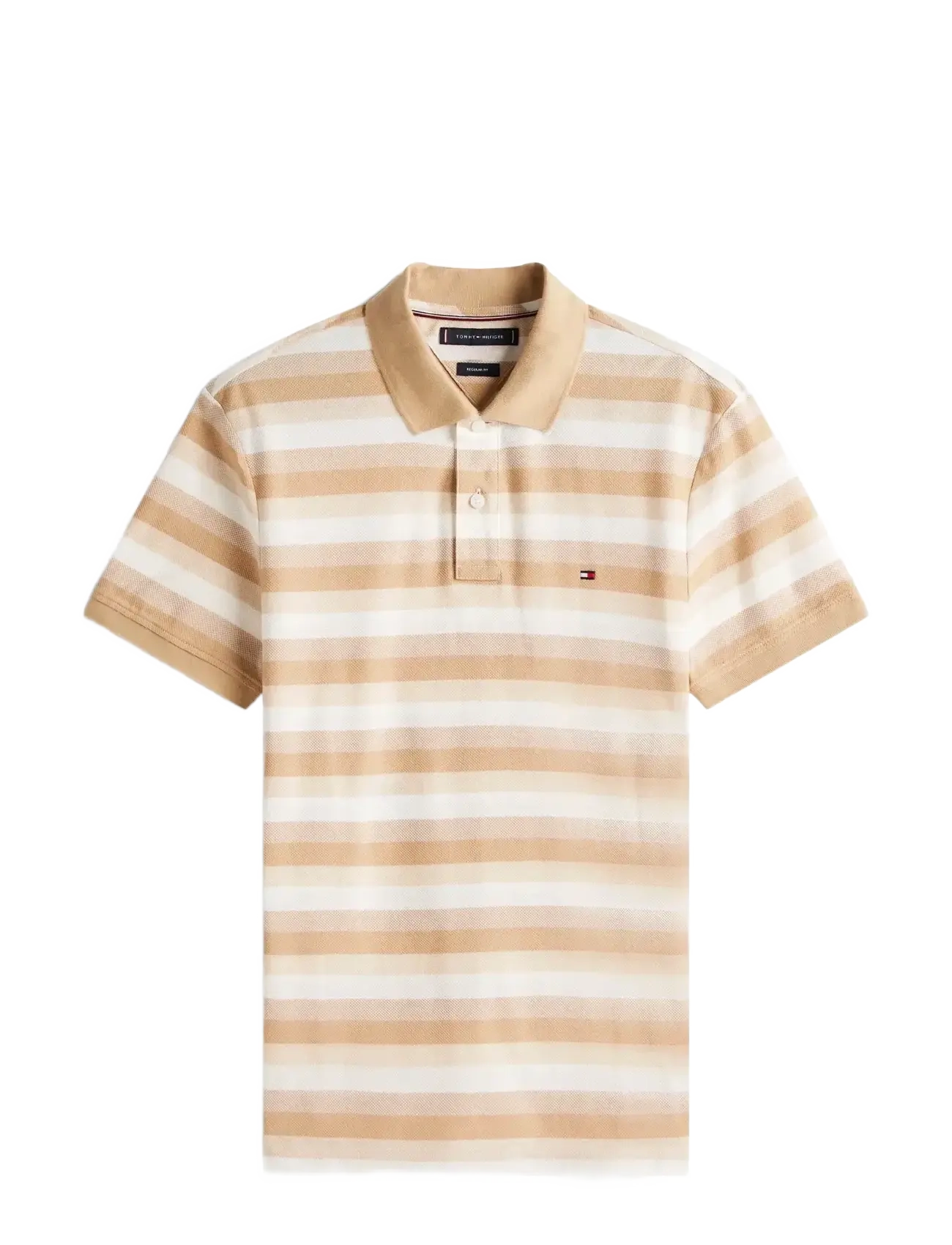 Tommy Hilfiger STRIPE STRUCTURE REG POLO - Pikéer - DESERT / HEATHERED OATMILK / beige