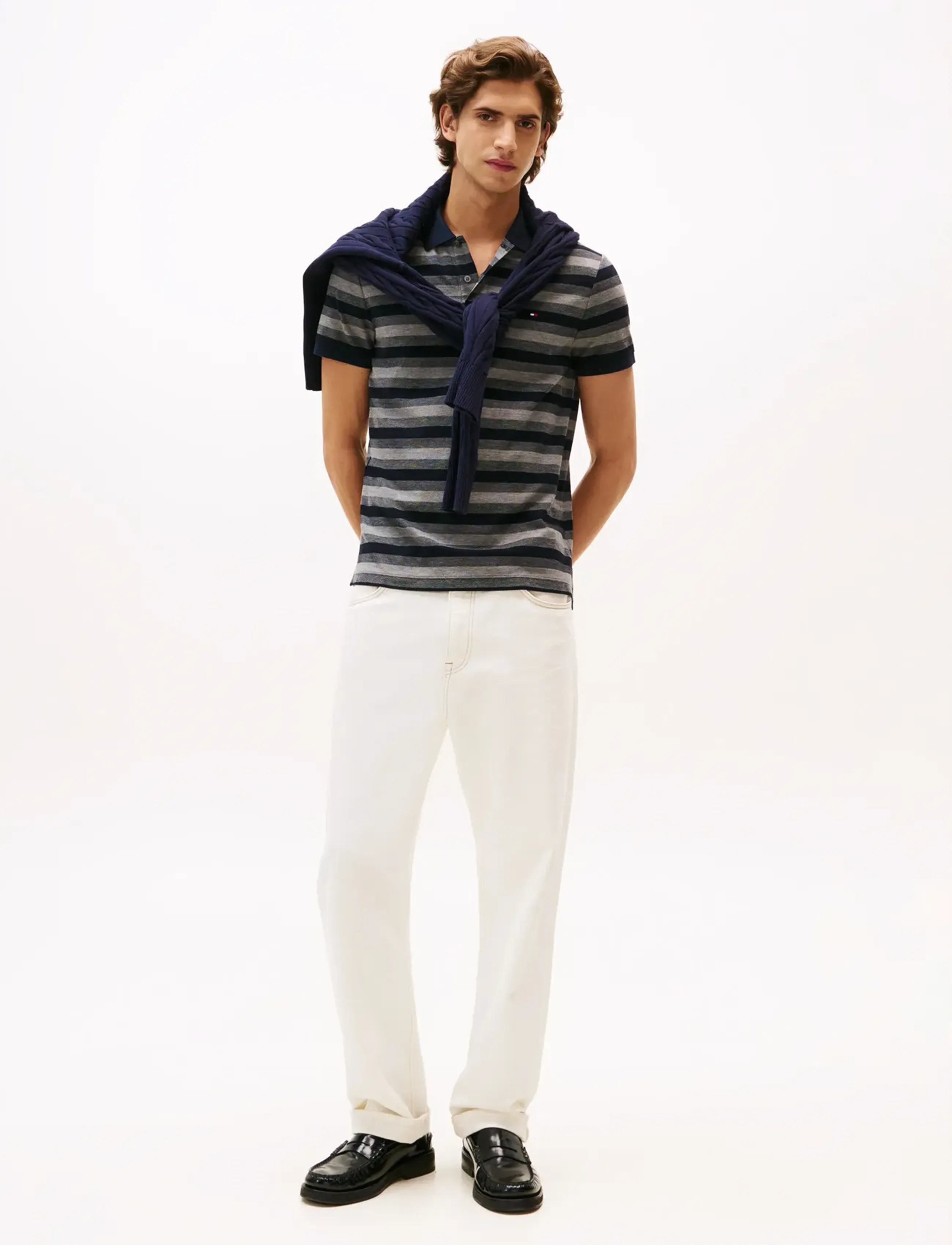 Tommy Hilfiger - STRIPE STRUCTURE REG POLO - kurzärmelig - desert sky   mid grey htr - 2