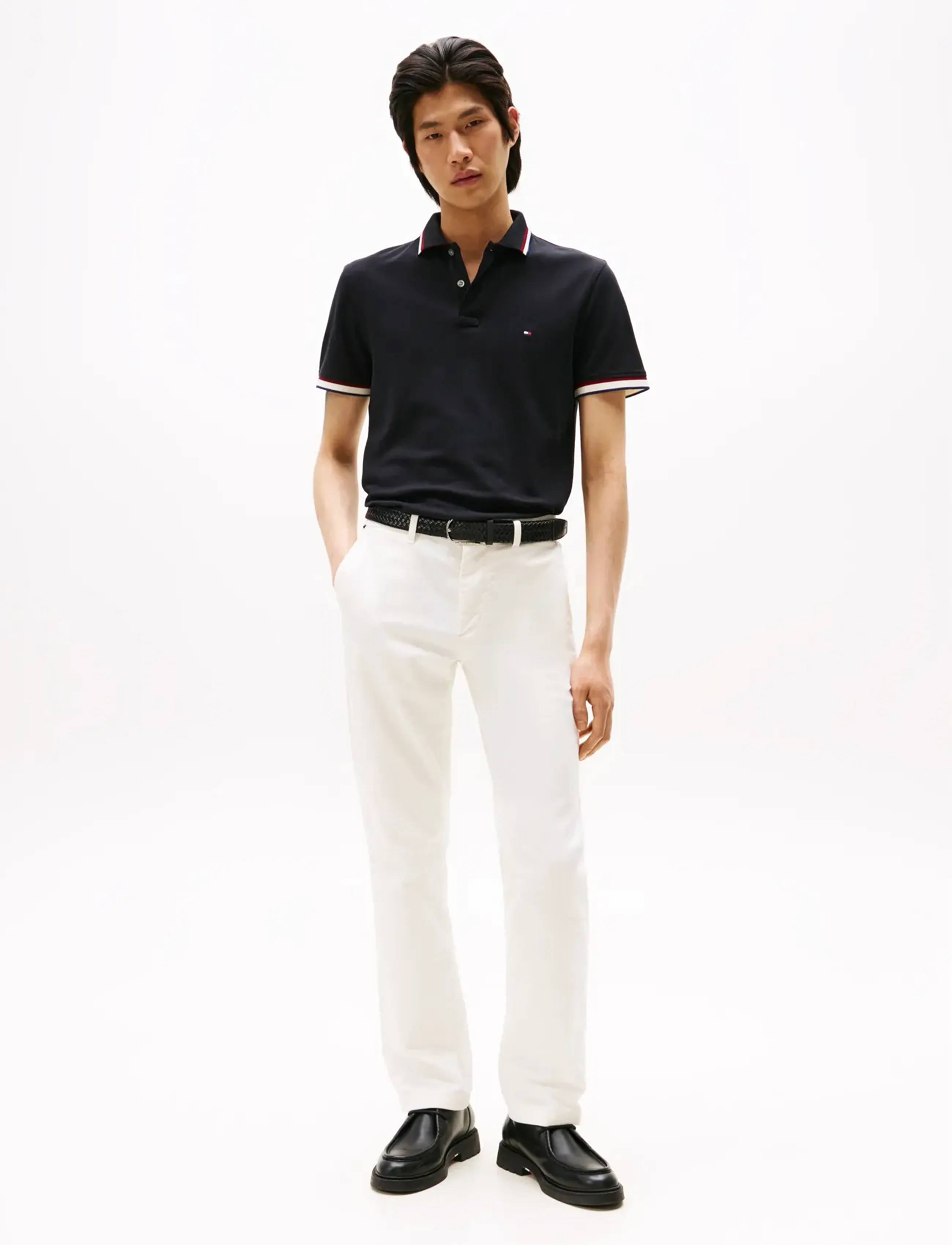 Tommy Hilfiger - CUFF INTEREST SLIM FIT POLO - kortermede - black - 2