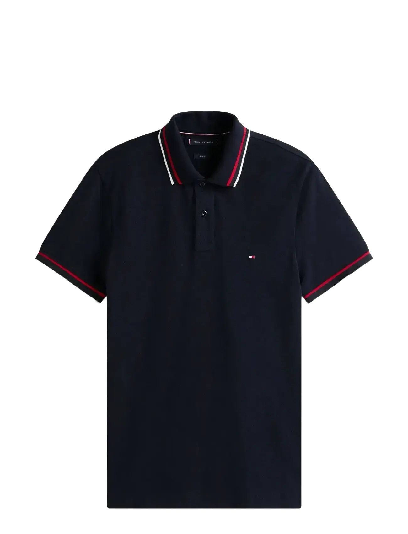 Tommy Hilfiger CUFF INTEREST SLIM FIT POLO - Pikéer - DESERT SKY / navy