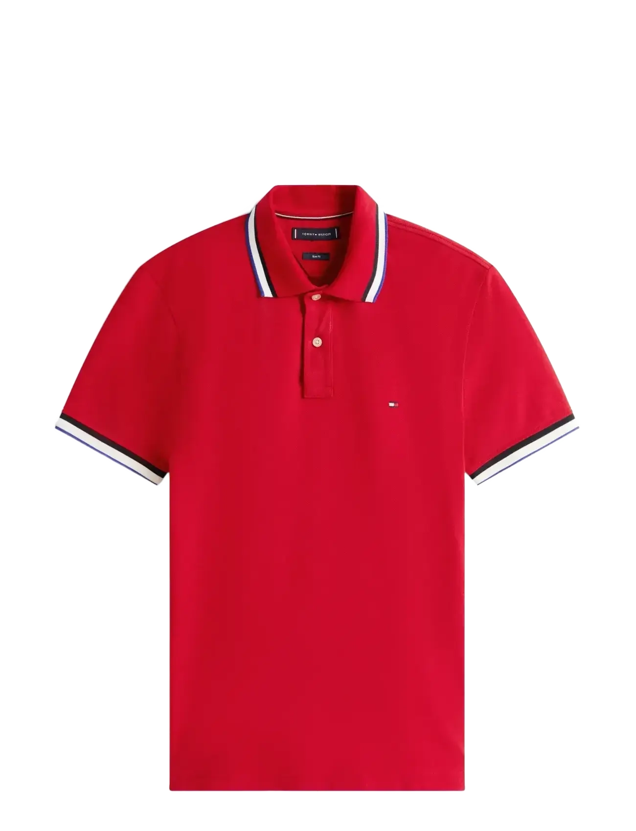 TOMMY HILFIGER Cuff Interest Slim Fit Polo Rot - XXL - Herren