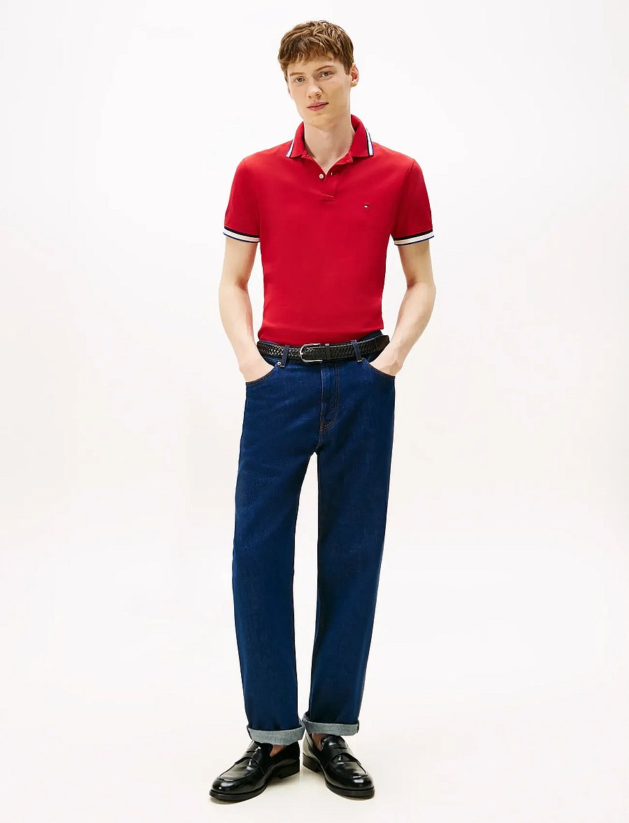 Tommy Hilfiger - CUFF INTEREST SLIM FIT POLO - kurzärmelig - medium red - 2