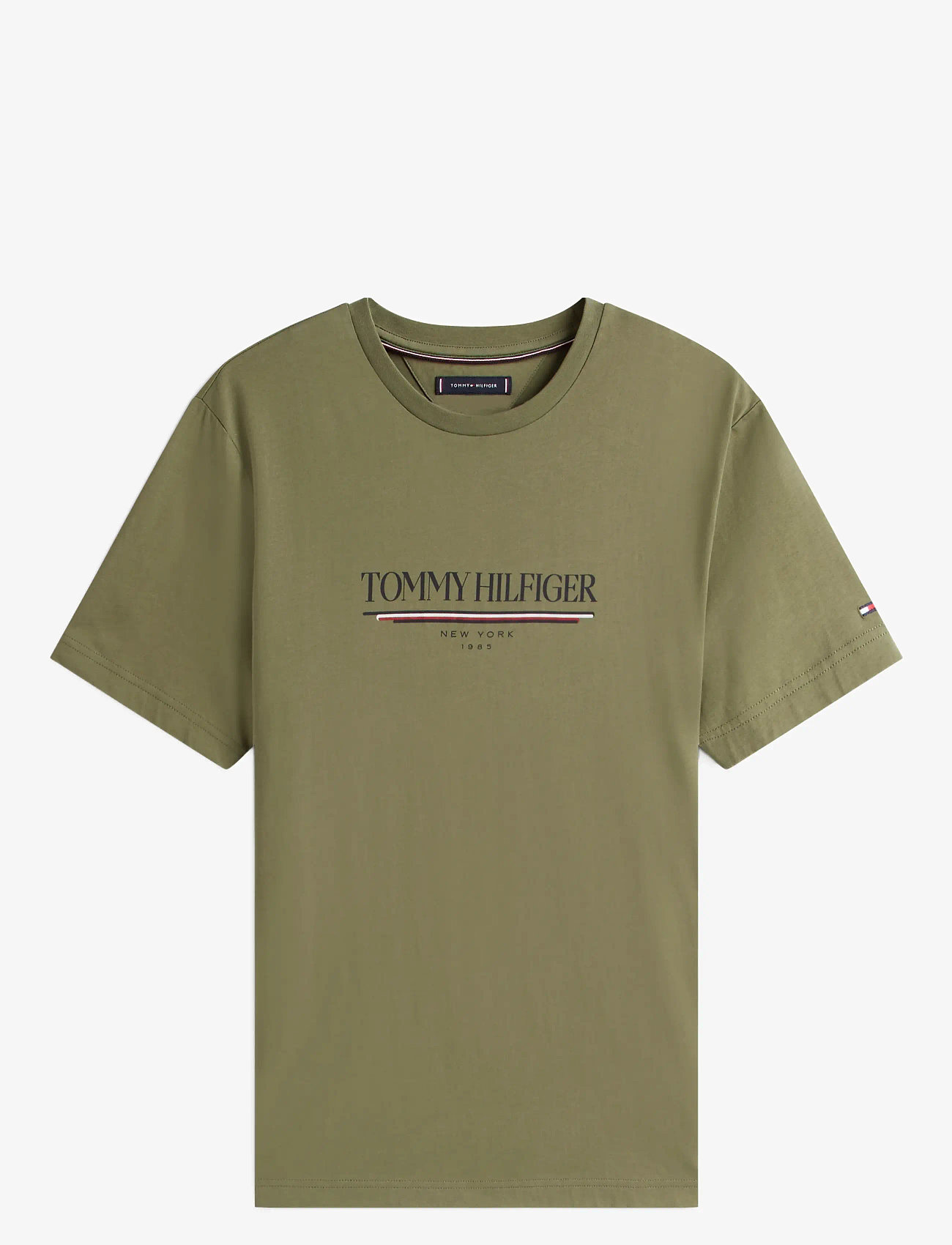Tommy Hilfiger - BRAND LOVE HILFIGER TEE - short-sleeved t-shirts - battle green - 1