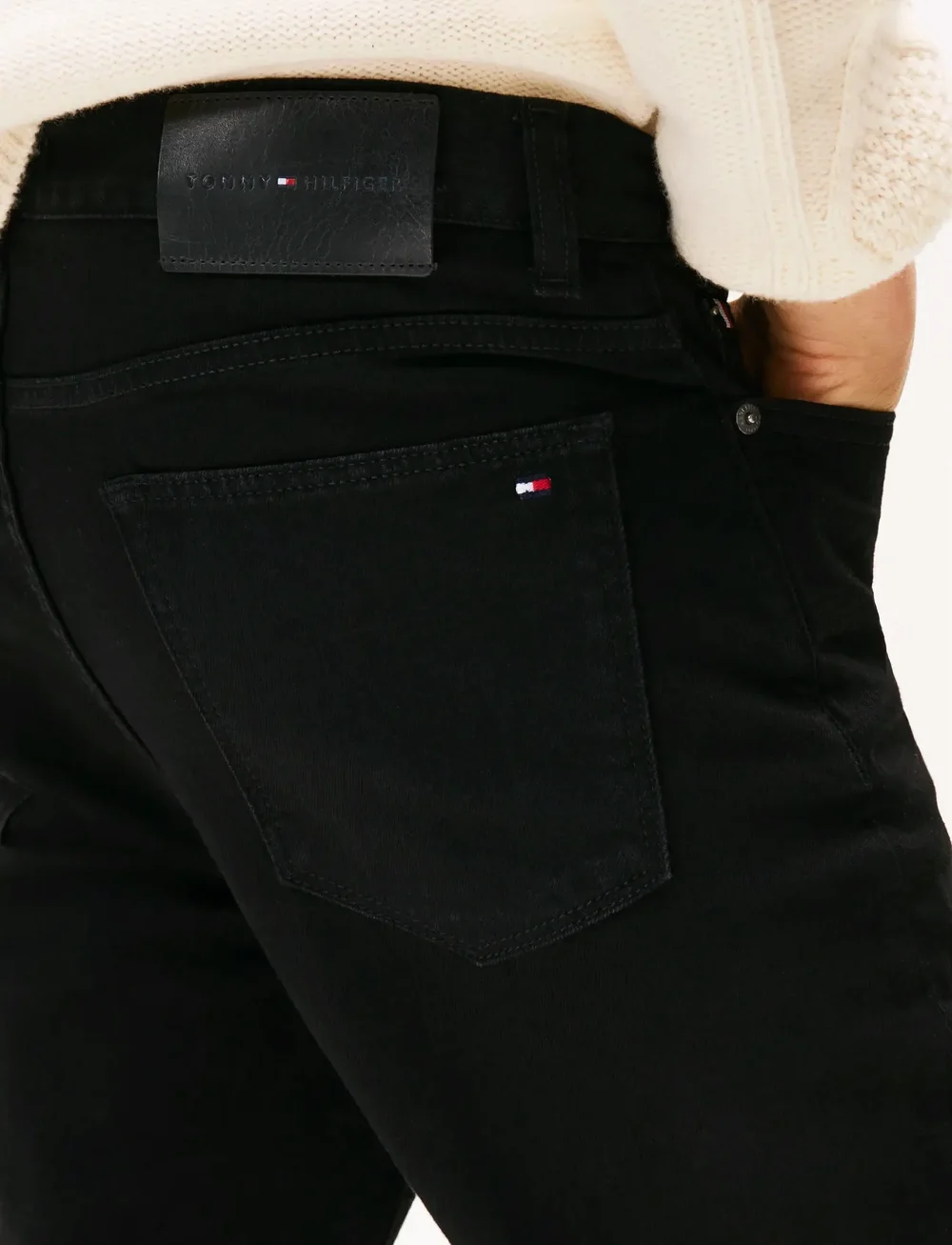 Tommy Hilfiger - SLIM BLEECKER PSTR BURN BLACK - kitsad teksad - burn black - 3