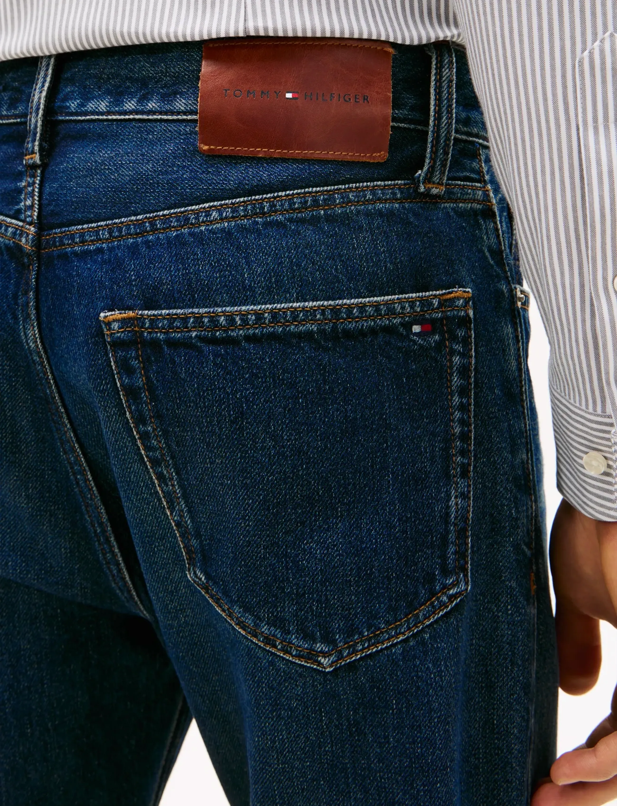 Tommy Hilfiger - REGULAR MERCER RGD BEAR DBLUE - tavalised teksad - bear dark blue - 3