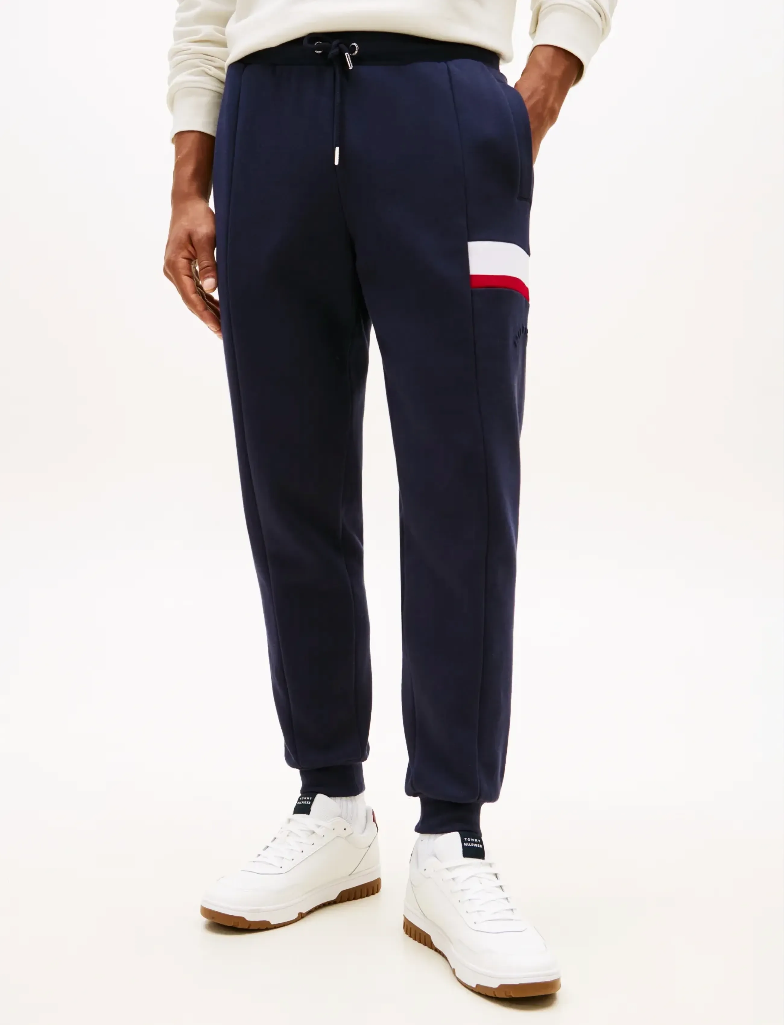 Tommy Hilfiger RWB INSERT SWEATPANTS - Preppy - DESERT SKY / navy