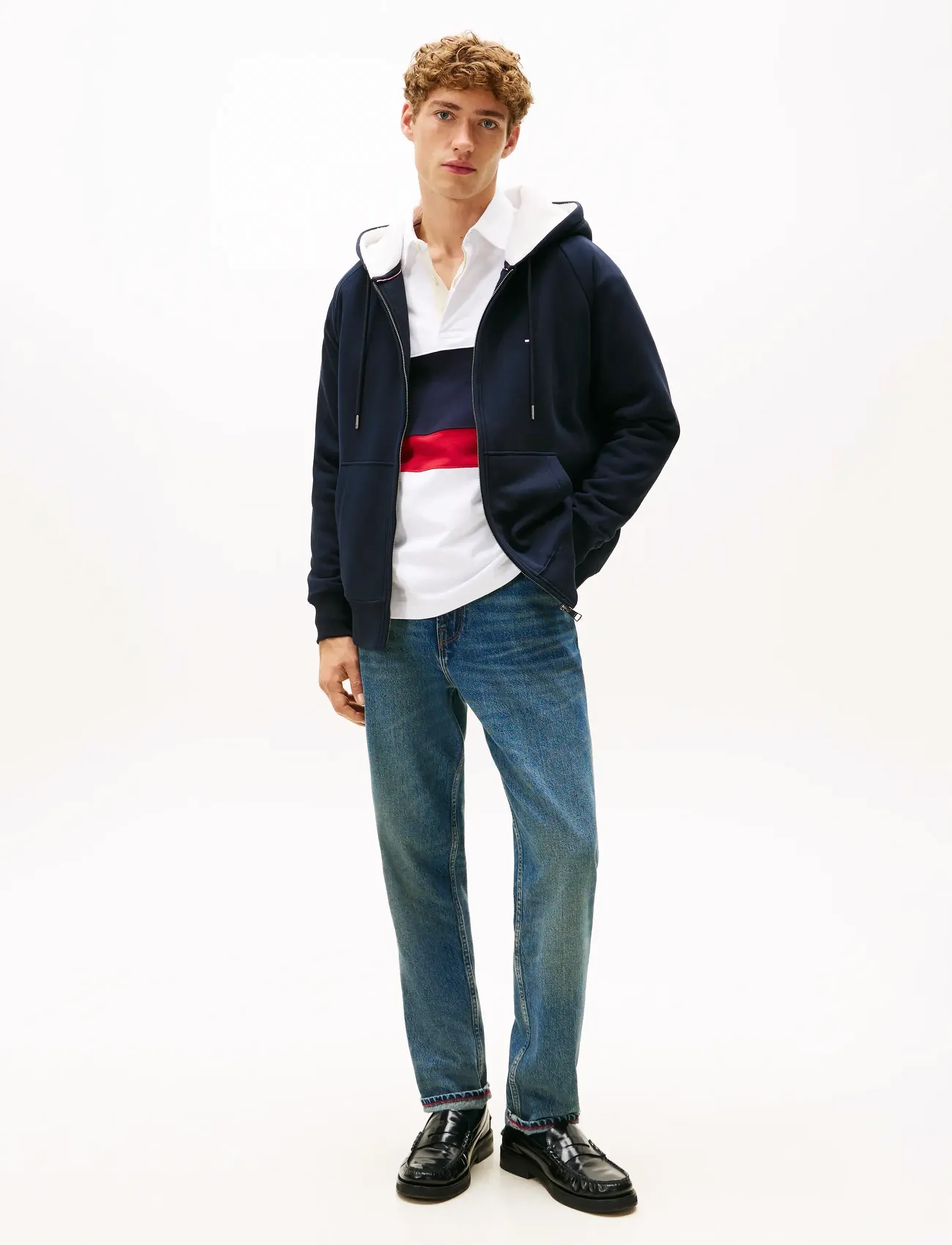 Tommy Hilfiger - TEDDY LINED HDD ZIP THROUGH - truien en hoodies - desert sky - 3